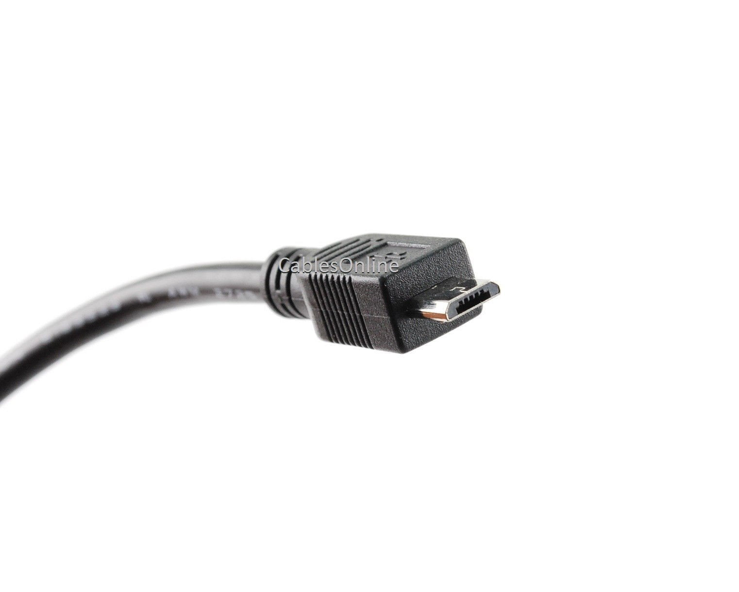 Cablesonline, 8 Inch Usb 2.0 Otg Micro B 5 Pin Male To Usb Mini B 5 Pin Male Adapter Cable For Tablet, Gps, Pda, Ad U38O