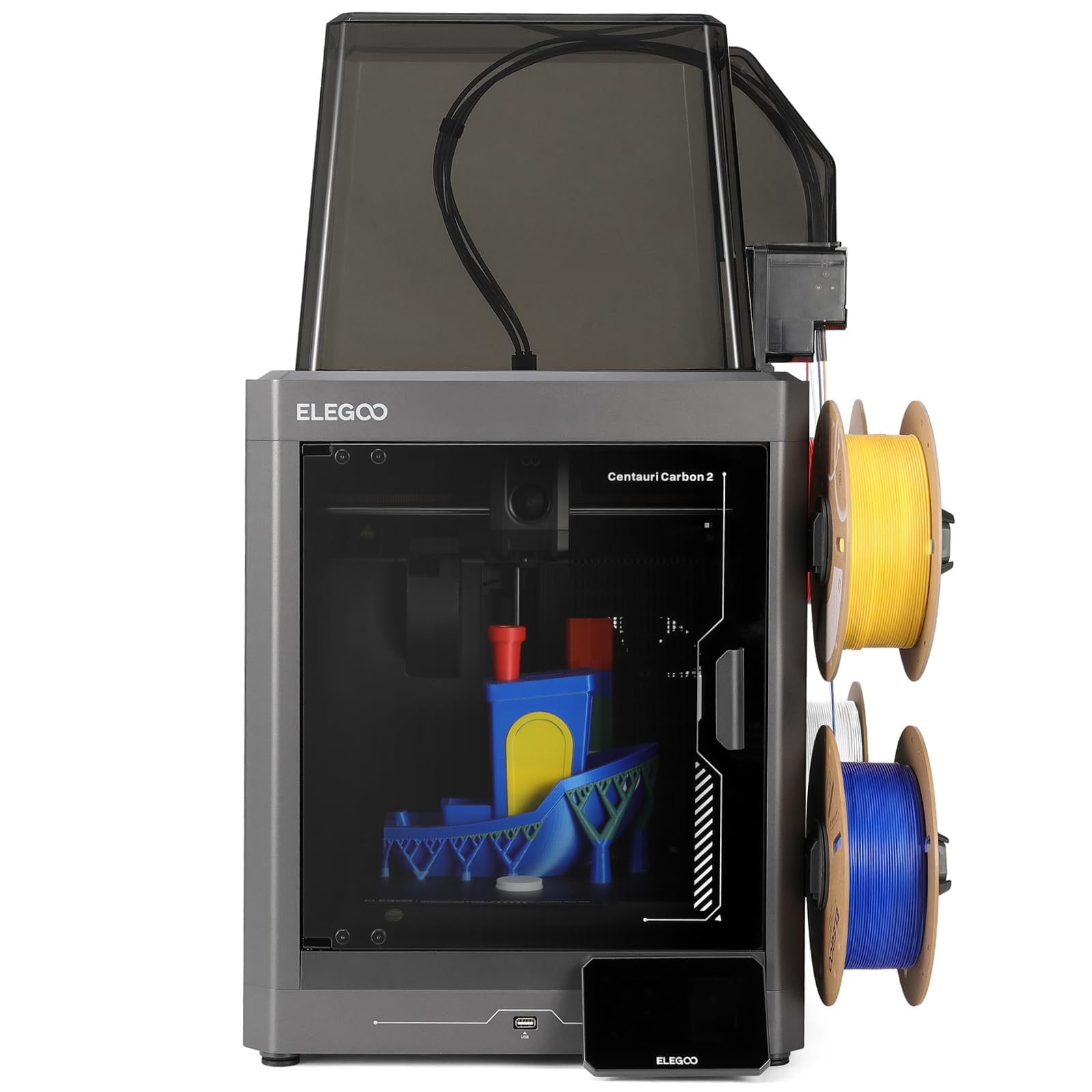 ELEGOO Centauri Carbon 2 Combo Multi Color 3D Printer, CoreXY 500mm/s High Speed Multicolor Printing with Canvas, 1-Click Full A
