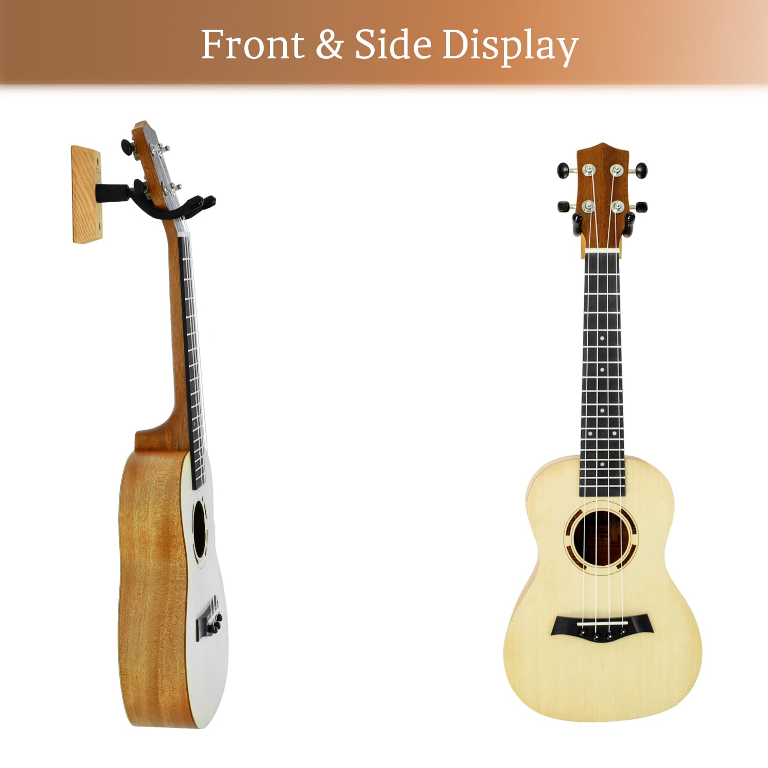 Ukulele Wall Mount Hanger, Ash Hardwood U Shaped Ukulele Holder Hanger, Ukulele Wall Mount Hook For Ukulele Banjo Mandolin Conce