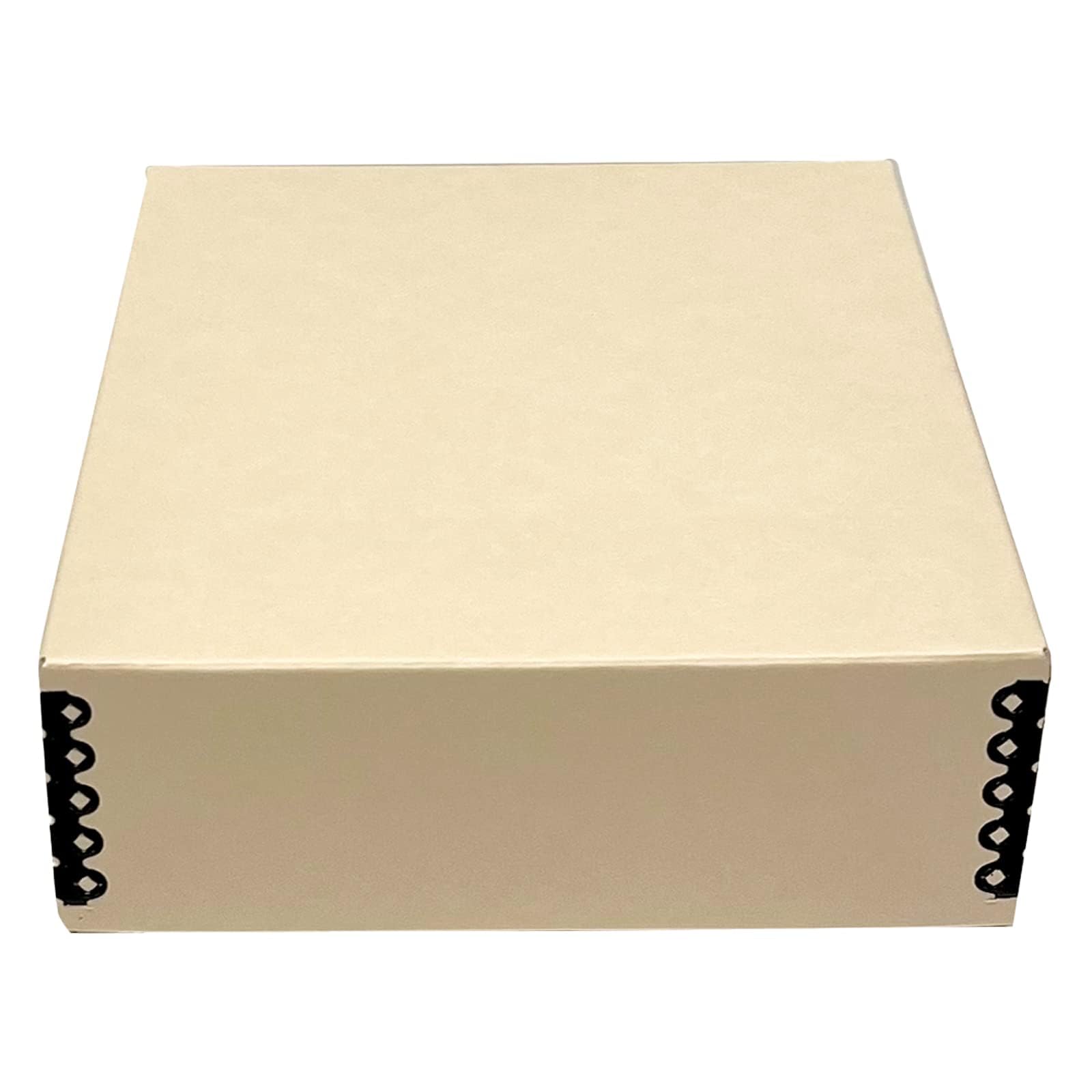 Lineco Museum Archival Storage Box, 9.25X11.75X3 In. Drop Front Design. Acid Free With Metal Edge. Organize Photos, Pictures, Prints, Documents, Crafts, Diy. Tan, 1 Pack