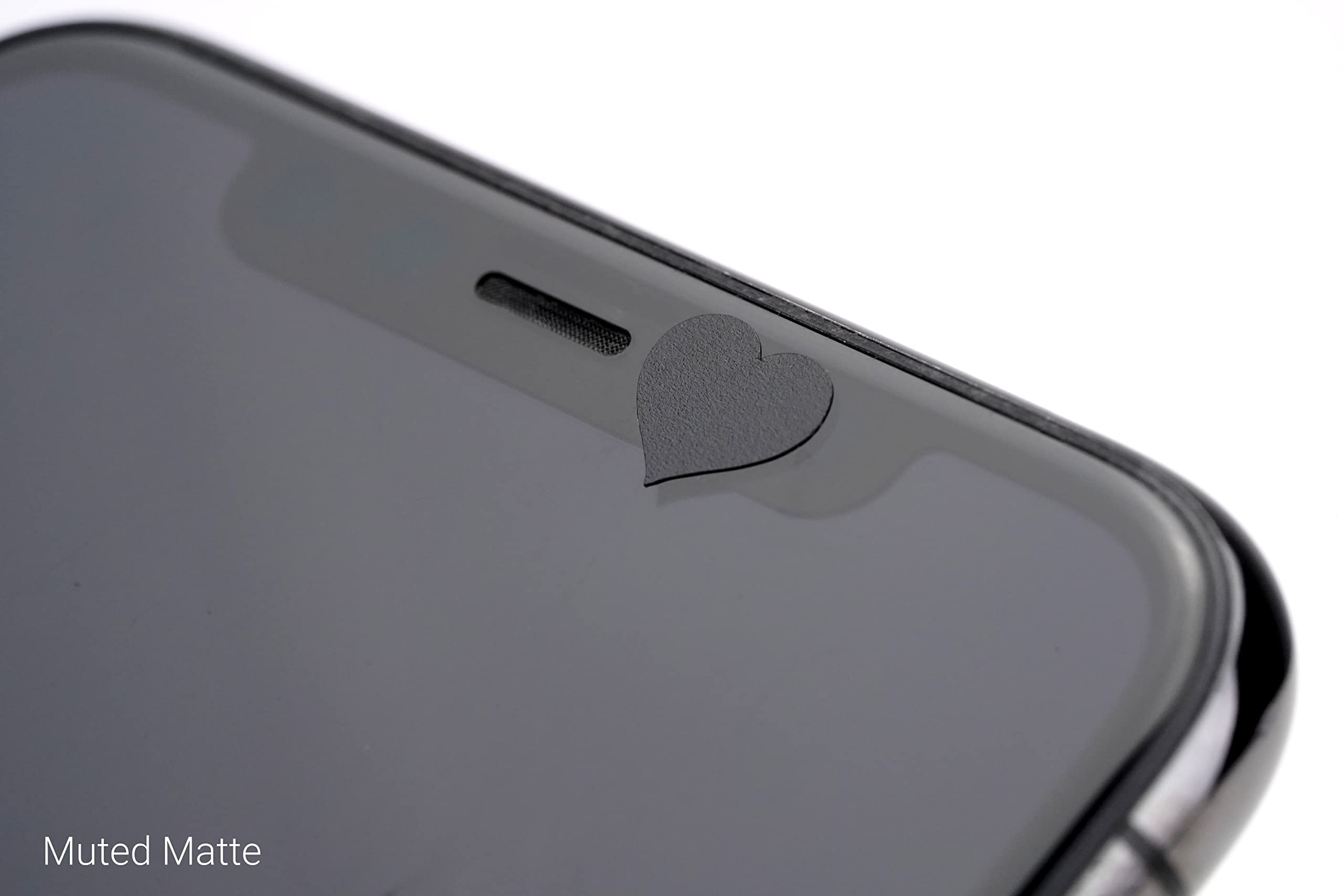 Blocked Webcam/Camera Vinyl Covers | 57 Low Tack Restickable Webcam Sticker | 3 Sizes | Black 57 Pack Hearts (Muted Matte)