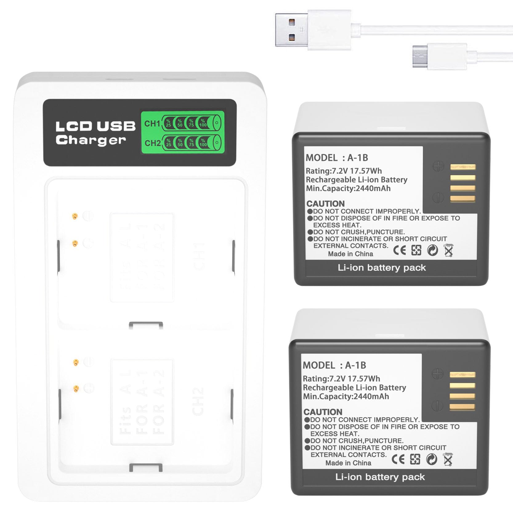 2 Pack Rechargeable Battery And Dual Battery Charge Station Fit For Arlo Pro/Arlo Pro 2 Camera [7.2V/2440Mah]