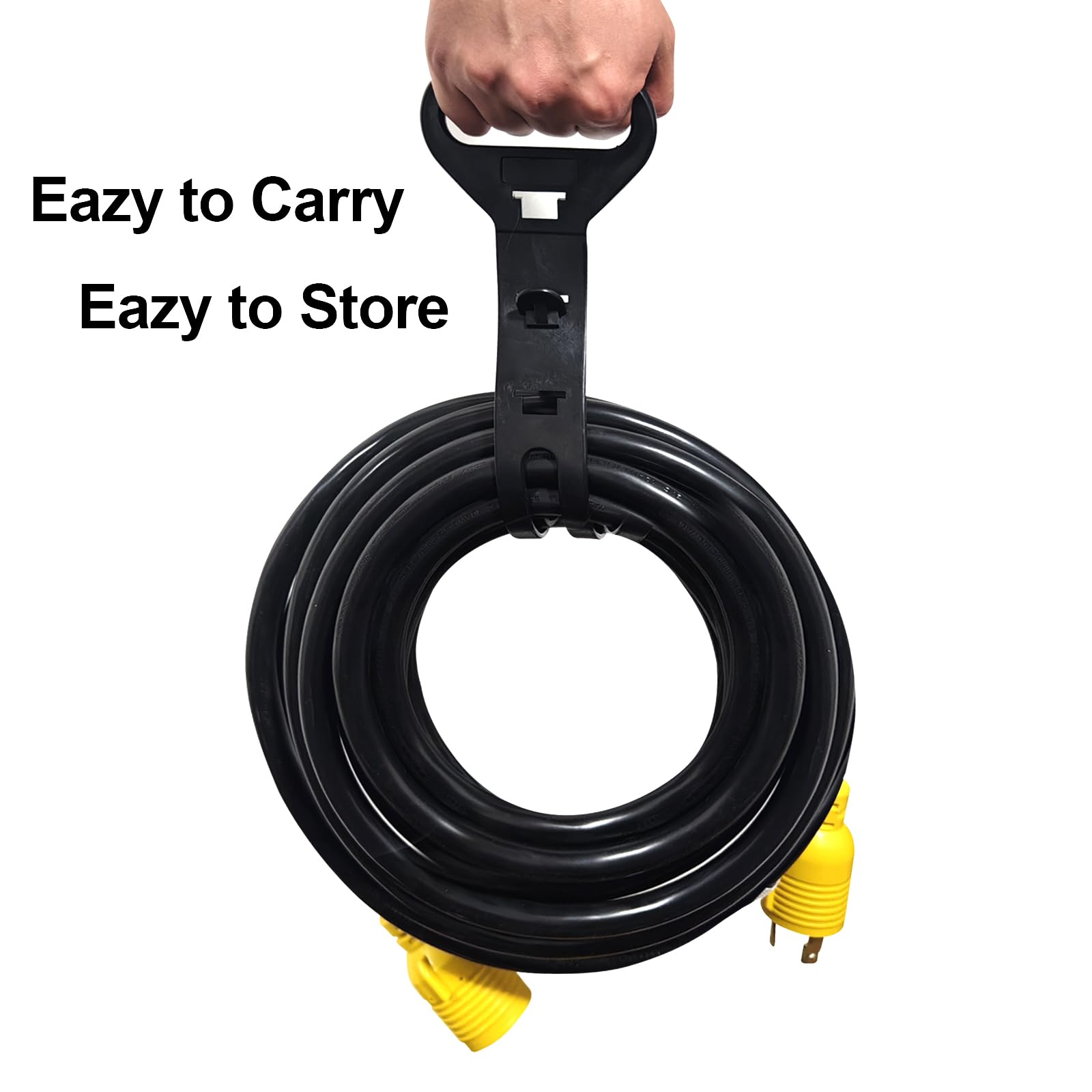 15 Feet Nema L5 30P/L5 30R Generator Extension Cords,3 Prong Heavy Duty, 30 Amp,125V,10 Gauge Sjtw Cable Generator Locking Power