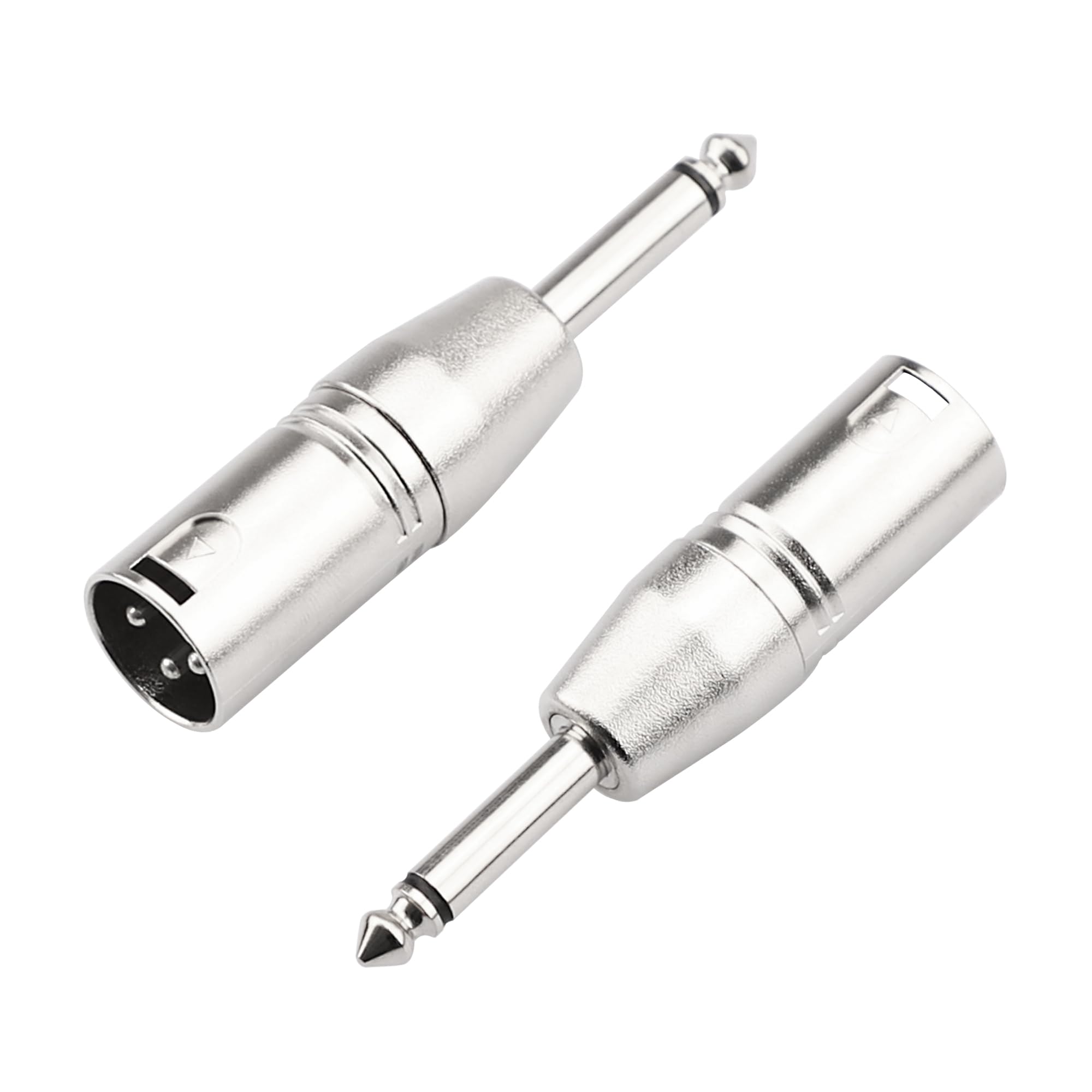 FNKTQL 1/4 Inch TS Mono to XLR Adapter, Male XLR to 6.35mm Quarter Inch Unbalanced Audio Connector Compatible with Stereo,Microp