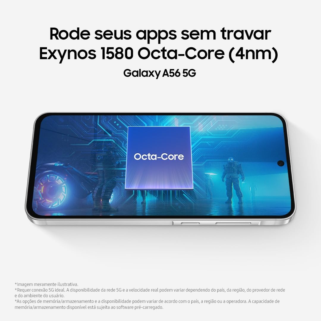 Samsung Galaxy A56 5G Ai (For Tmobile Mint Tello & Global) (128Gb + 8Gb) Version Latina Unlocked Sm-A566E/Ds 6.6 120Hz 50Mp Trip