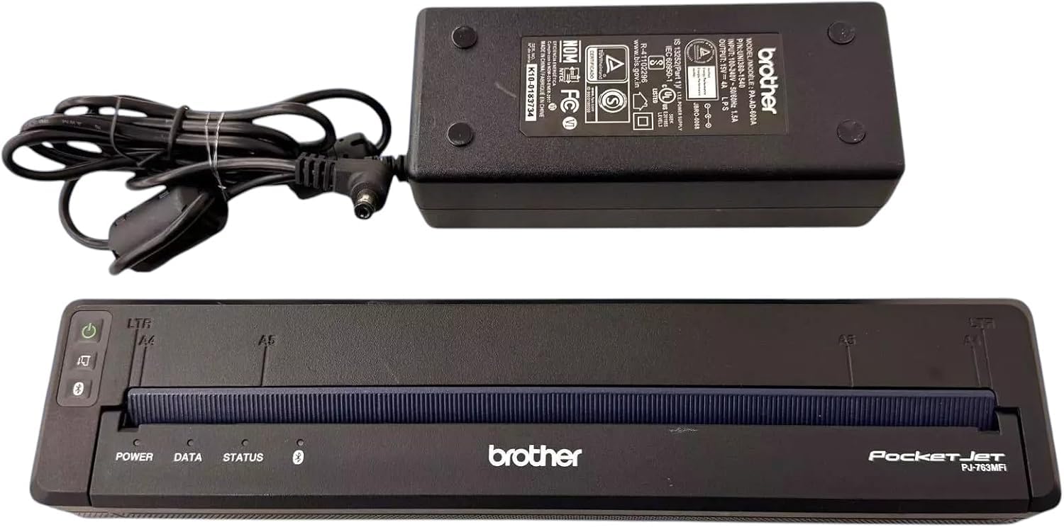 Brother Pocketjet Pj763Mfi Direct Thermal Printer   Monochrome   Portable   Plain Paper Print