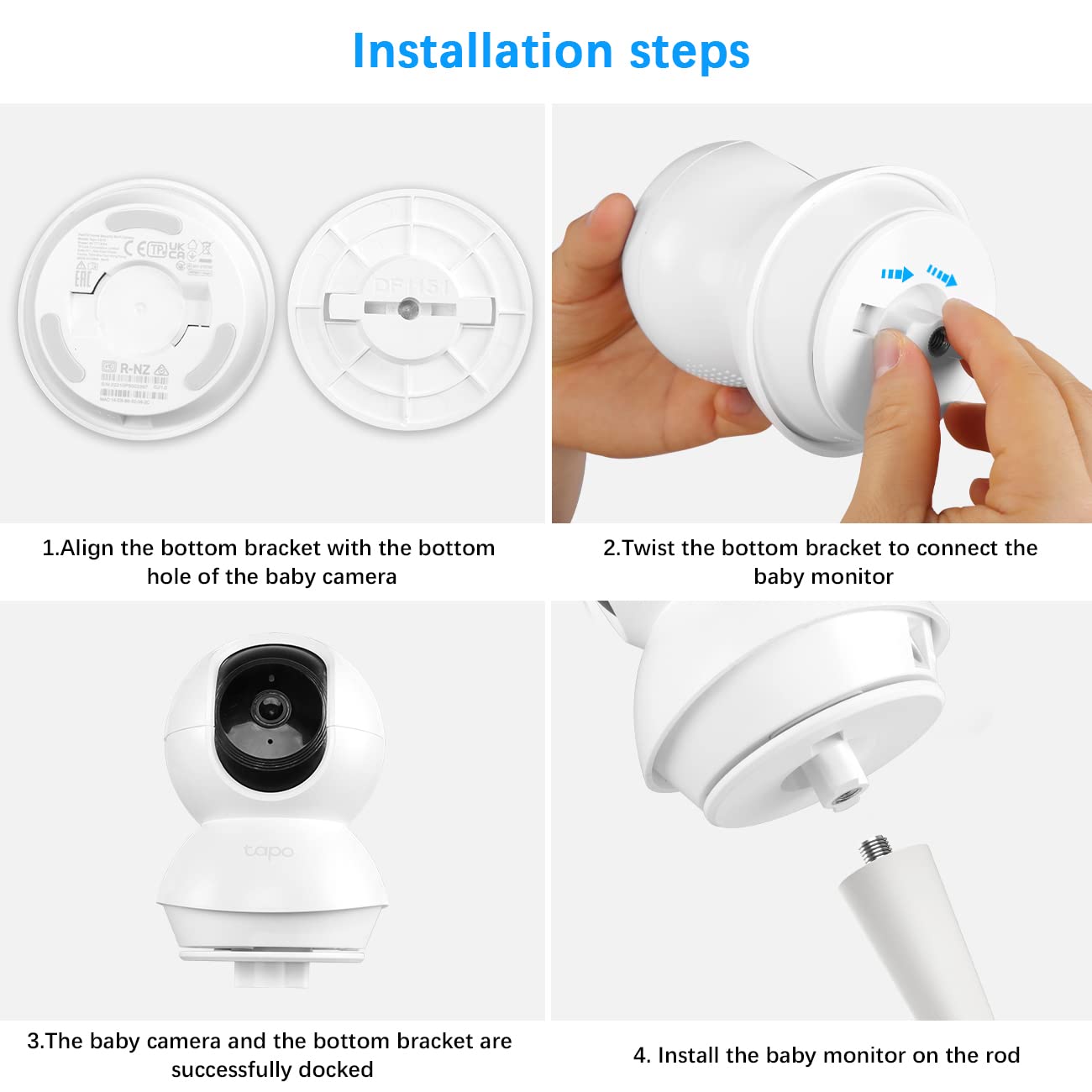 Aobelieve Flexible Twist Mount For Tp Link Tapo C200 And C210 Camera