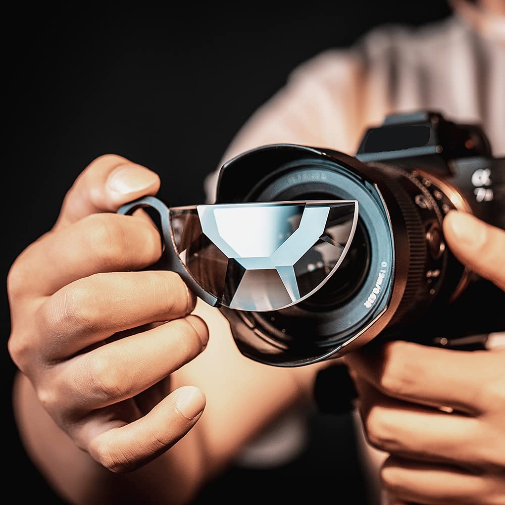 Jingliang 80Mm Handheld Subtle Kaleidoscope Filter, Special Effects Filter, Optical Glass Prism, Photographic Video Slr Camera A