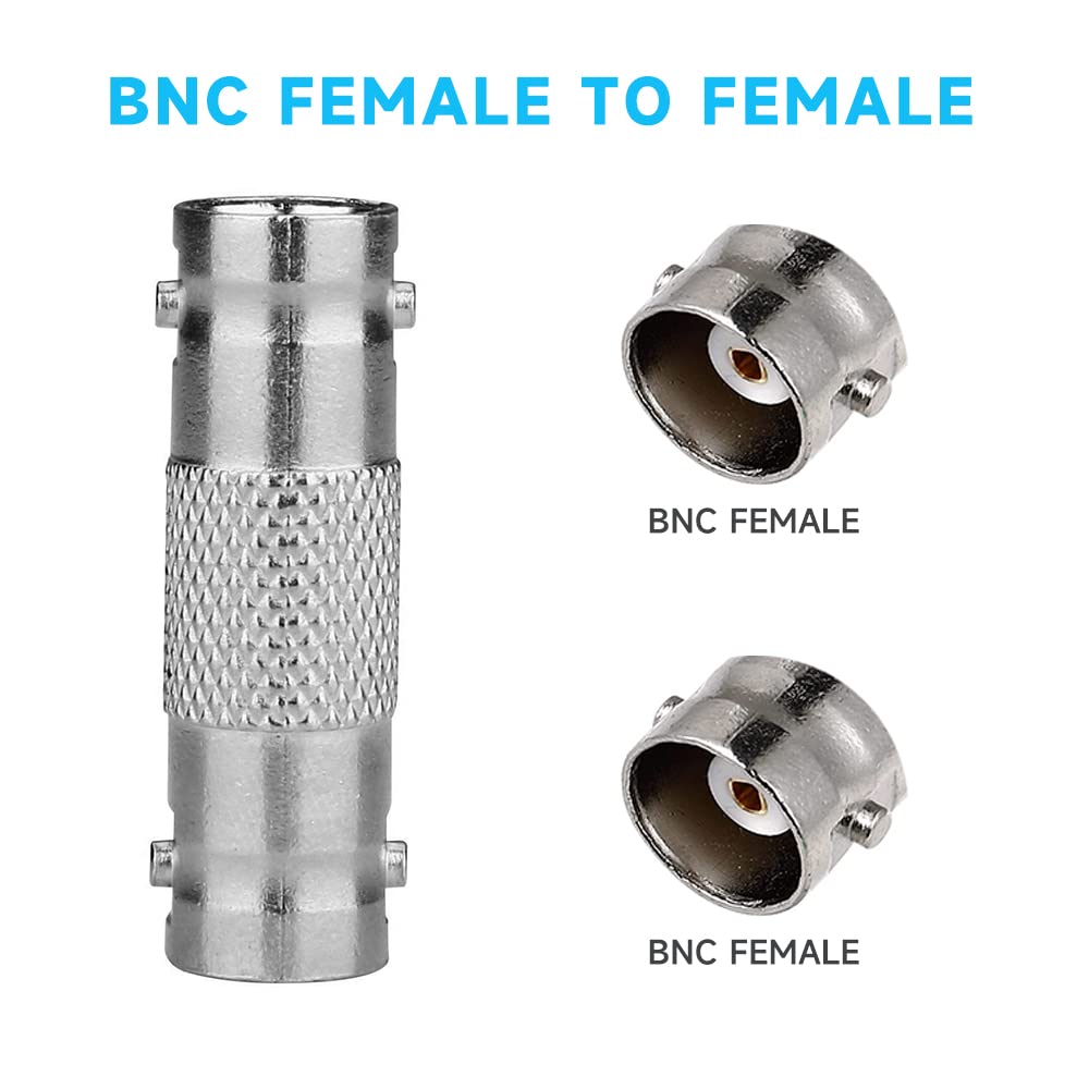 Anlink 10 Pack Bnc Female To Female Connector, 10 Pcs Bnc Barrel Coupler Connector Adapter For Cctv Camera Survelliance System