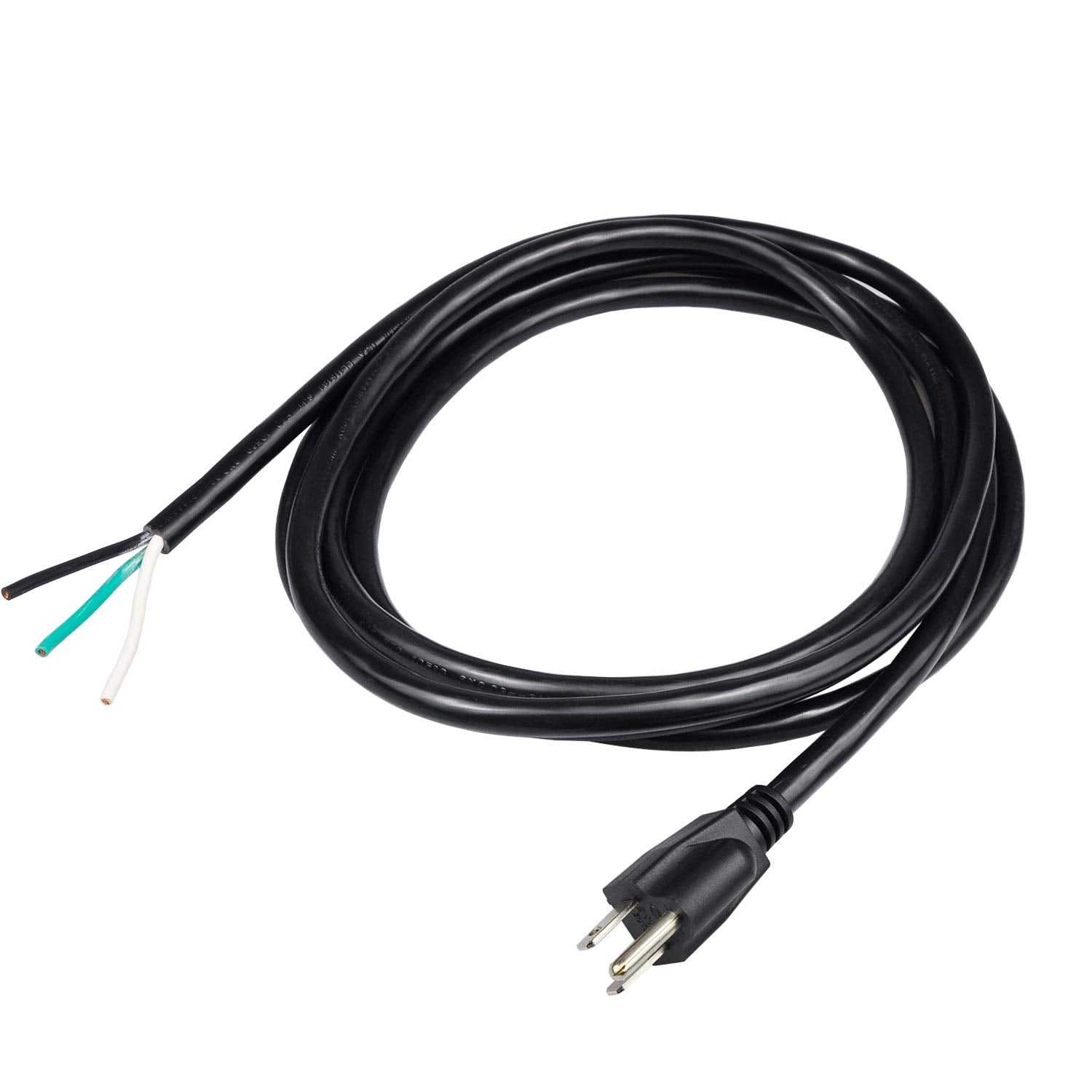Pinfox 10Ft 14 Gauge 3 Prong Heavy Duty Replacement Power Supply Cord Cable 110V 115V 120V Pigtail For Universal Ac Appliance, N