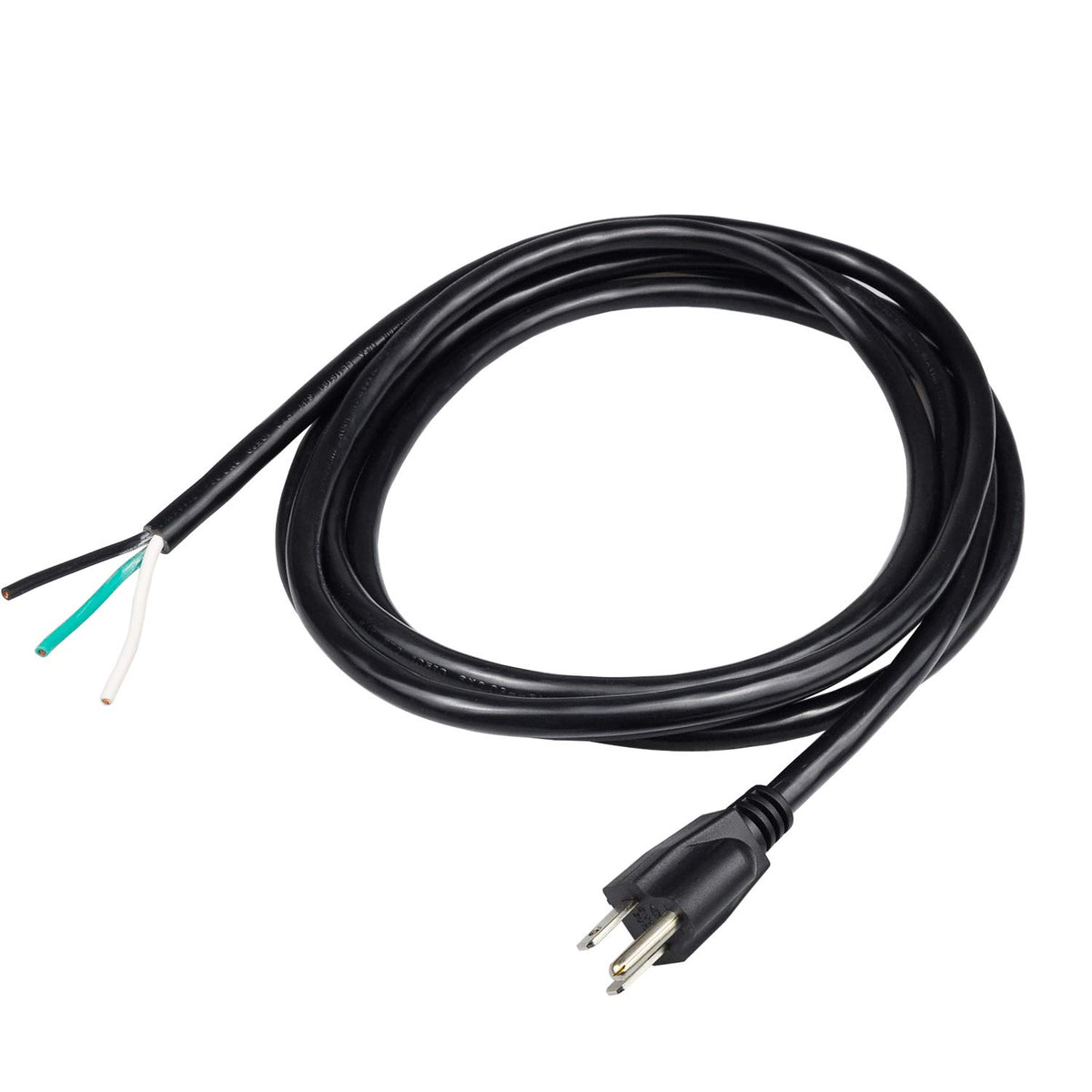 Pinfox 10Ft 14 Gauge 3 Prong Heavy Duty Replacement Power Supply Cord Cable 110V 115V 120V Pigtail For Universal Ac Appliance, N
