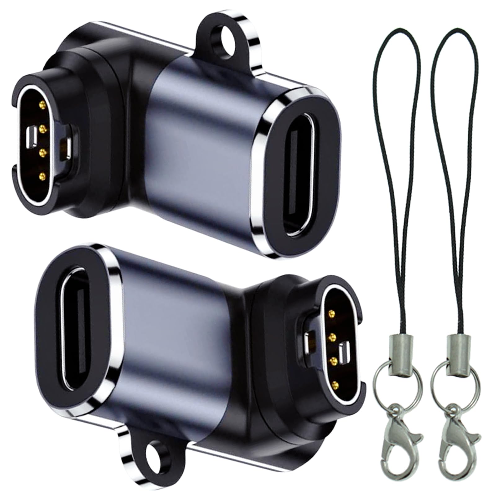 Sweguard Garmin Watch Charger Adapter Right Angle 2 Pack Type C Usb Cable Charging For Garmin Fenix 7 7S 7X 6S 6 6X 5S 5 5X,Fore