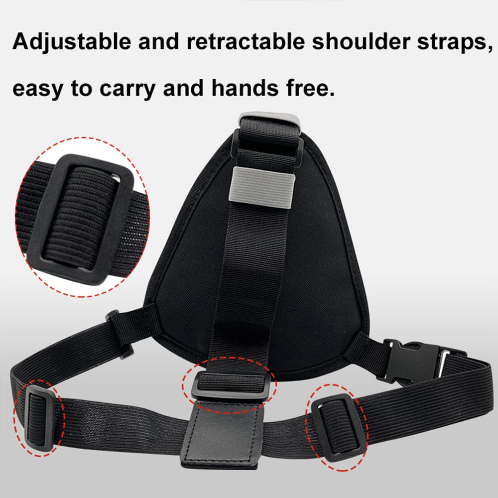 Lseng Radio Chest Harness, Shoulder Strap Radio Nylon Holster,Chest Pack Adjustable Single Radio Pouch Two Way Radio Holster For