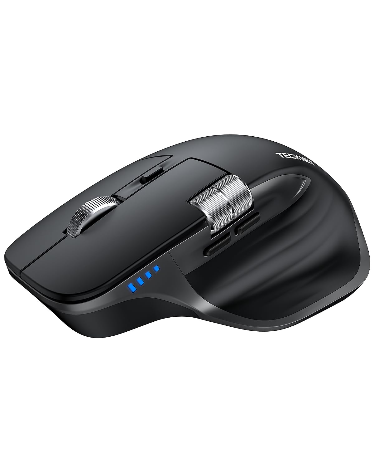 TECKNET Wireless Mouse, Bluetooth Mouse (BT5.3/5.0 & 2.4G) Rechargeable Ergonomic Optical Mouse with 6 Adjustable DPI, Side Scro