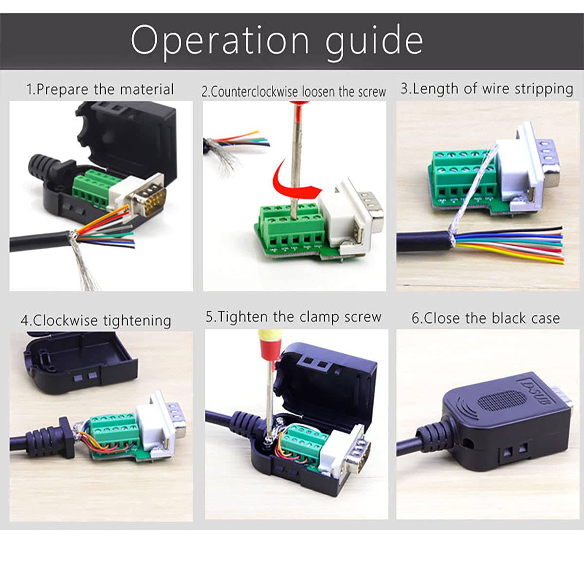 Juxinice 5Packs Db9 Serial Adapters Breakout Board Solder Free Module