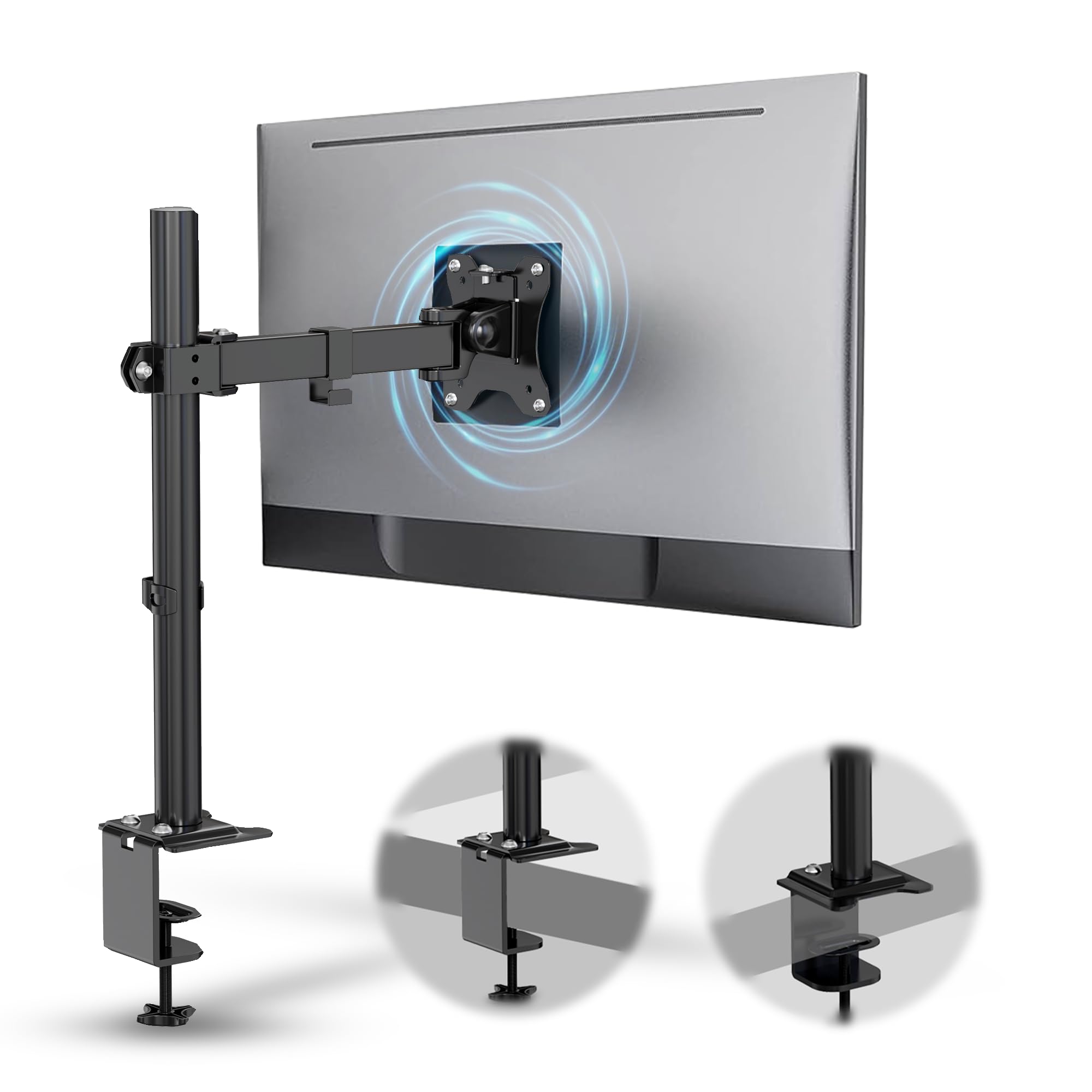White Mulberry |Diy| Height Adjustable Monitor Arm | Desk Mounted Stand For 1532 Inch Monitor | 10Kg Screen Load | Vesa 75X75 &
