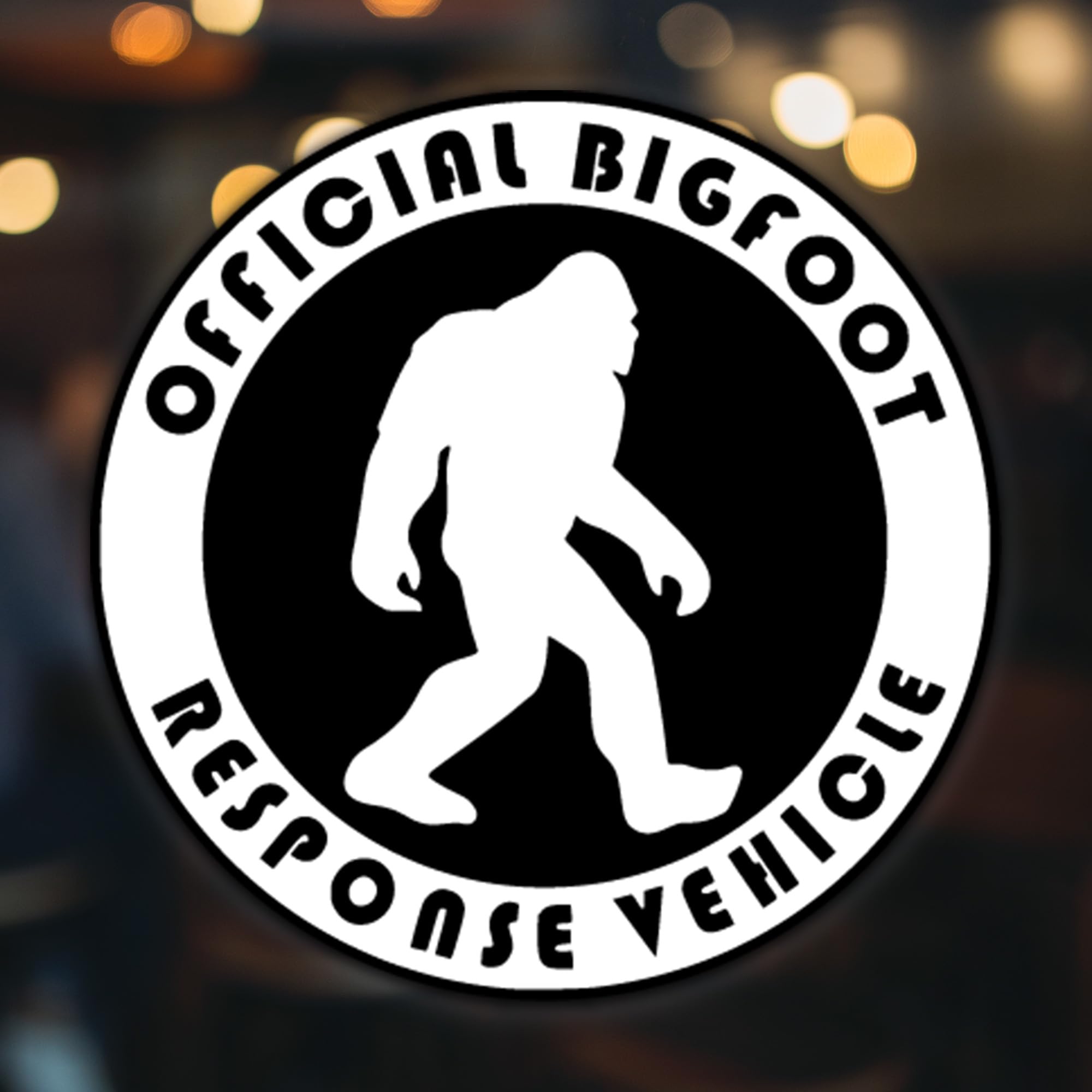 Bigfoot Response Vehicle Vinyl Decal Sticker | Cars Trucks Vans Walls Laptops Cups | White On Black Background | 5.5 Inches | Kc
