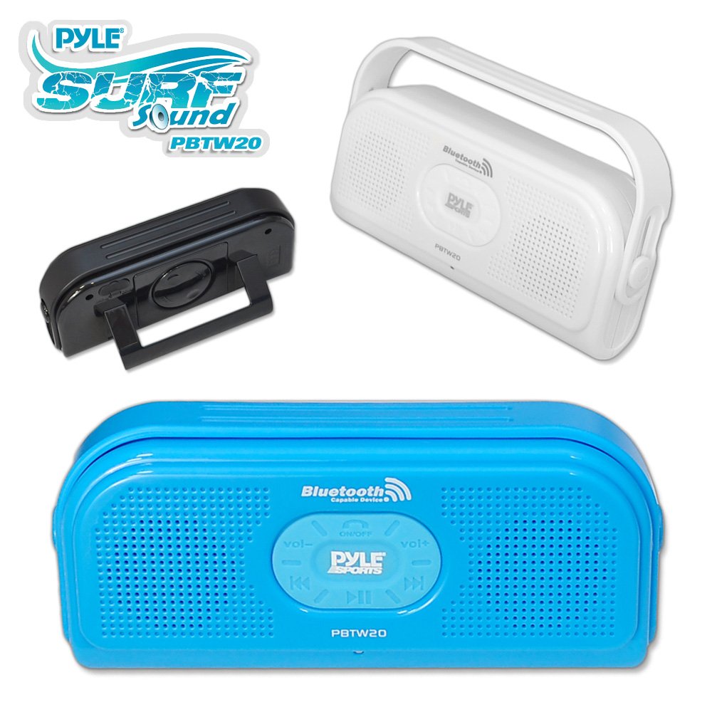 Pyle Portable Ipx7 Waterproof Shower Speaker   Outdoor Wireless Bluetooth Compatible Battery Powered Mini Loud Sound Speaker Sys