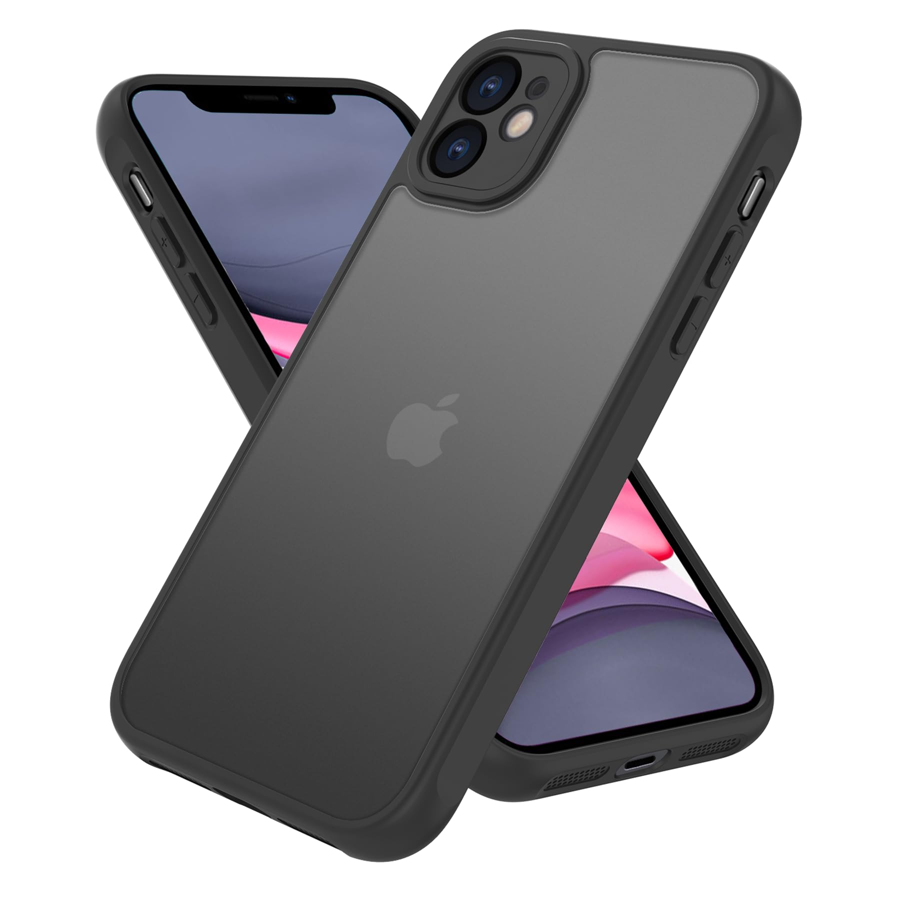 Pinlisheng Matte Case For Iphone 11 Case,Shockproof Protective Hard Back Slim Phone Case,Frosted Translucent Back Phone Cover, A