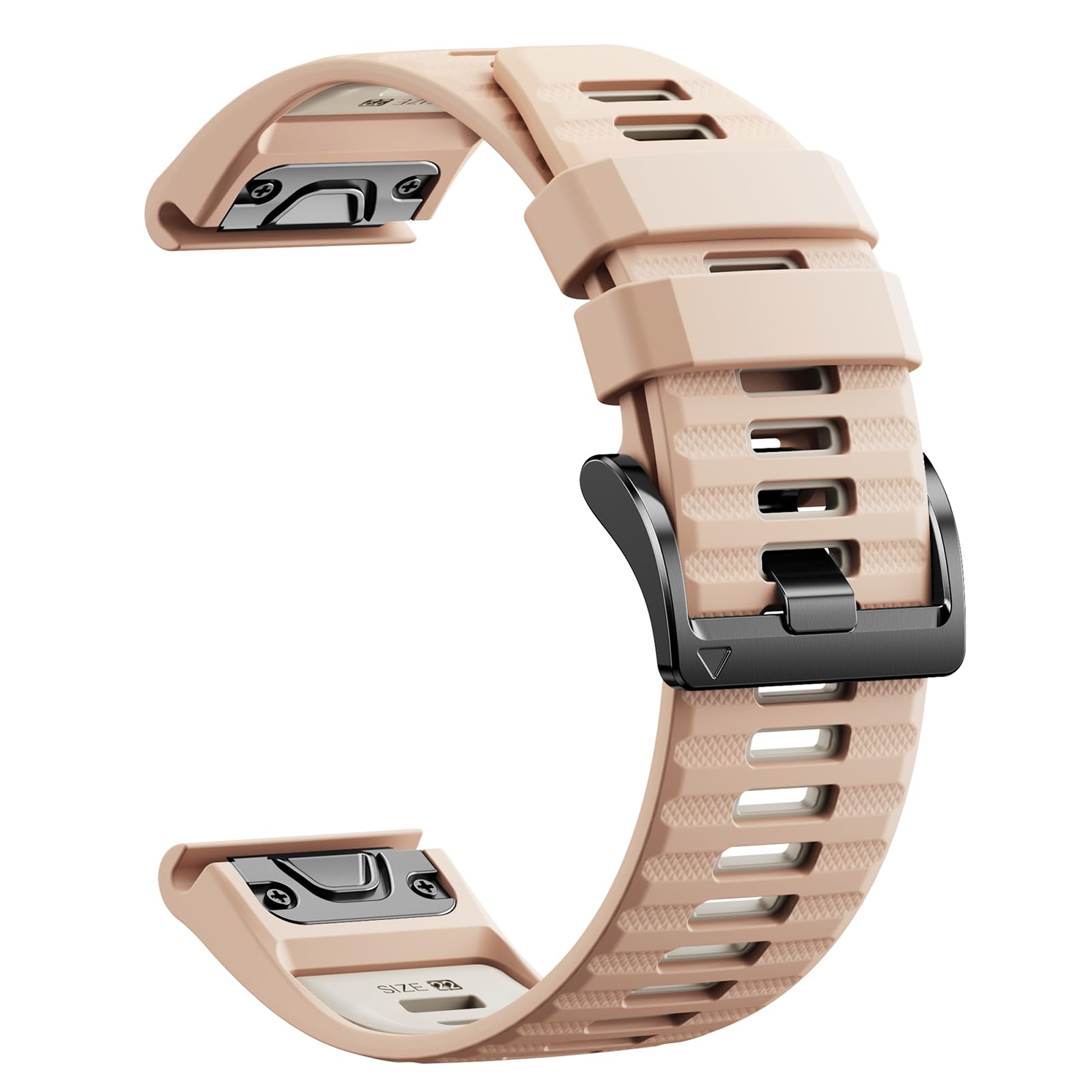 Quickfit 22mm Watch Bands for Garmin Fenix 8 47mm/7/6/5, Sports Silicone Bands Compatible with Garmin Fenix 8 Pro 47mm/7 Pro/6 P