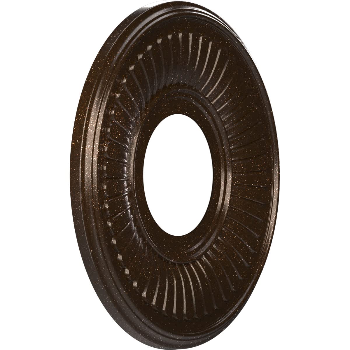 Ekena Millwork Cmp10Beamb Berkshire Thermoformed Pvc Ceiling Medallion (Fits Canopies Up To 4 1/2), 10Od X 3 1/2Id X 3/4P, Textu