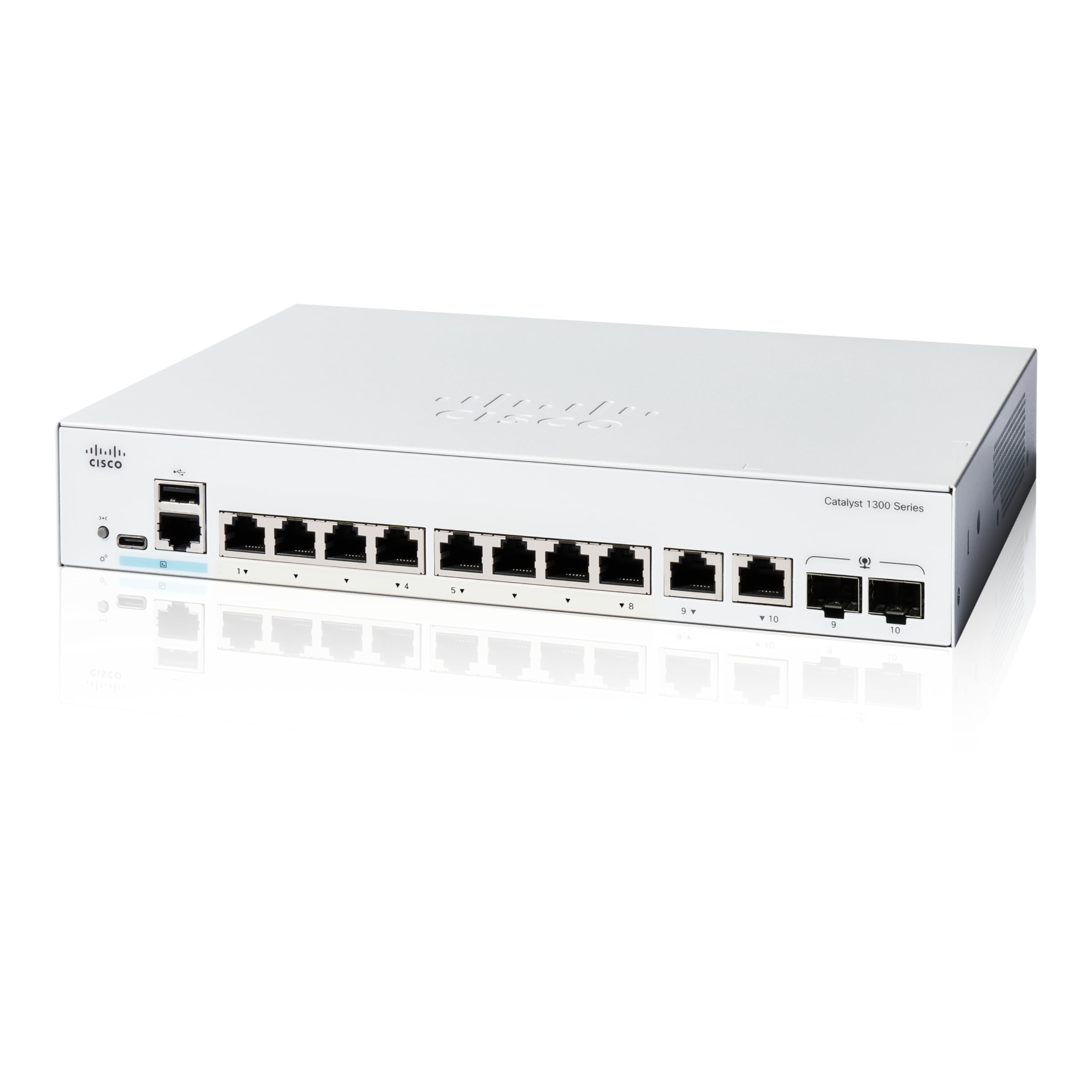 Catalyst 1300 8-Port Ge, Ext Ps, 2X1G Combo
