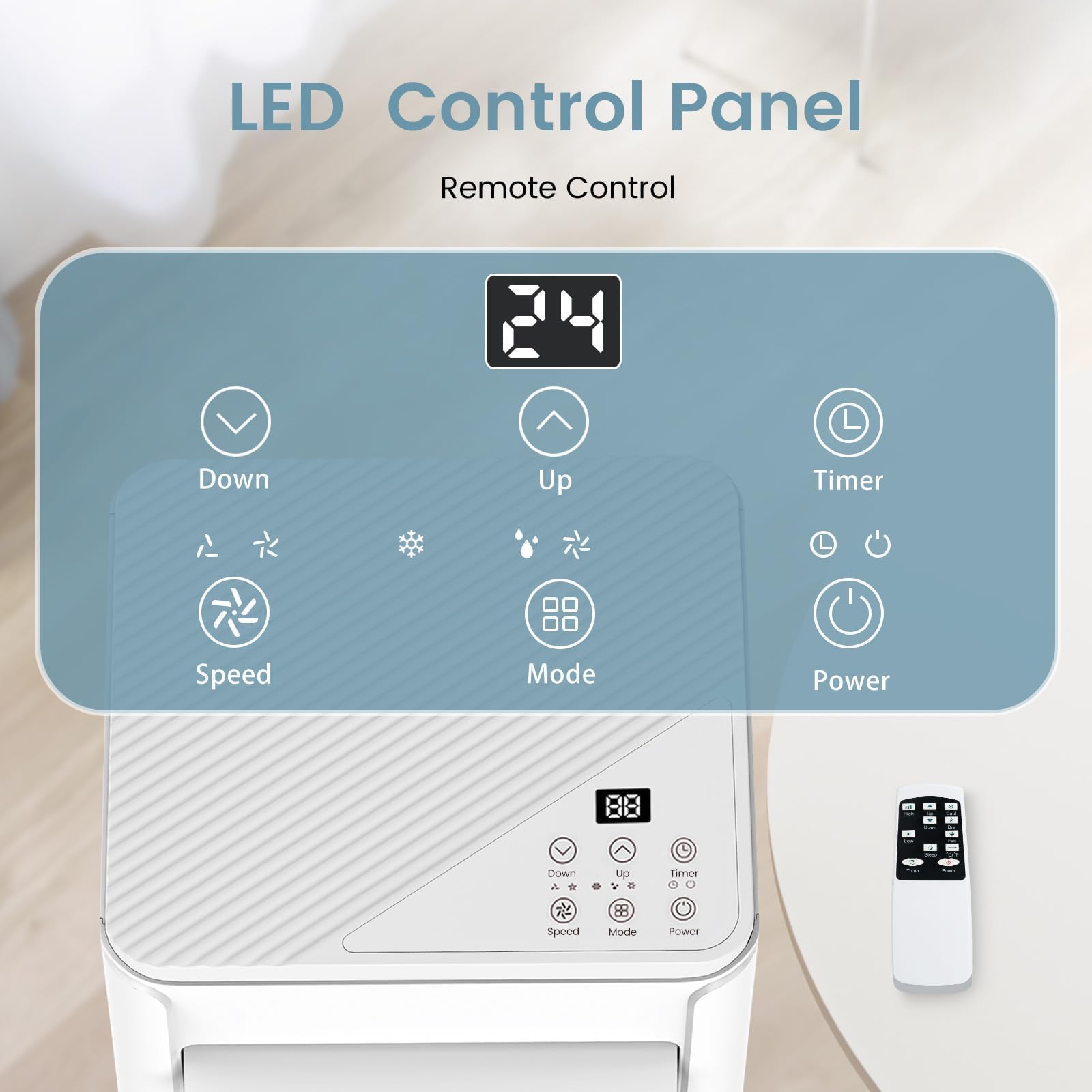 Portable Air Conditioners 8000 Btu With Remote Control, Cools Room Up To 350+ Sq.Ft, 3-In-1 Quiet Portable Ac Unit With Dehumidi