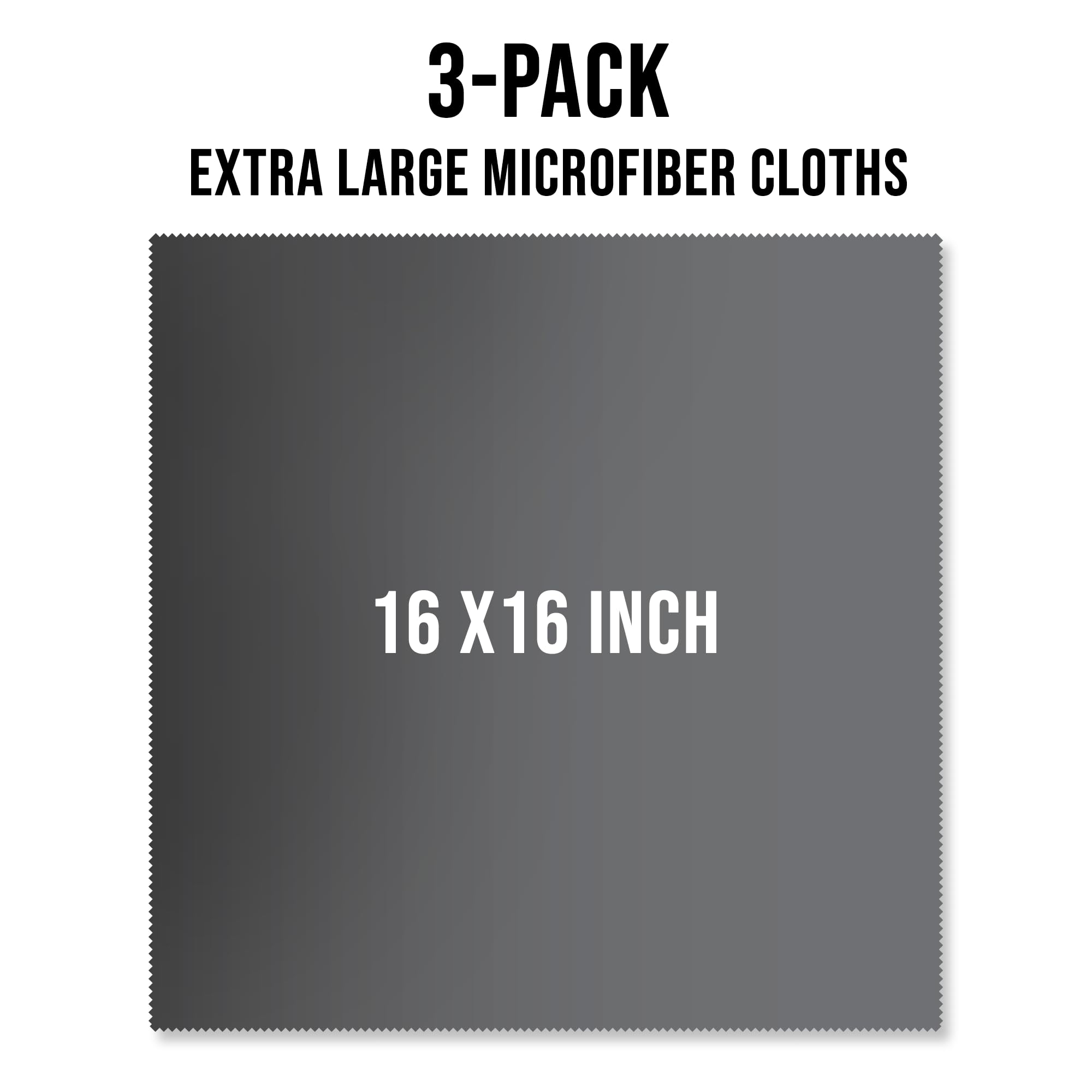 Junro 3 Pack 16X16 Inch Extra Large Microfiber Cleaning Cloths For Laptop, Lcd Tv, Computer Screen, Monitor, Tablet, Camera Lens