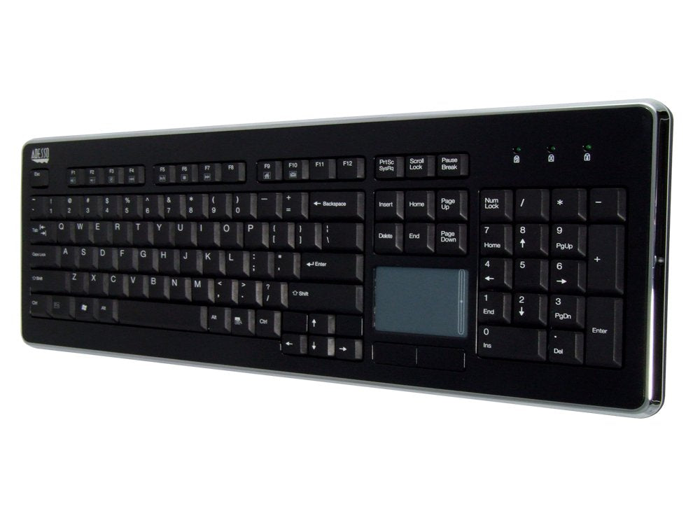 Adesso Wkb 4400Ub   Wireless Slimtouch Desktop Touchpad Keyboard