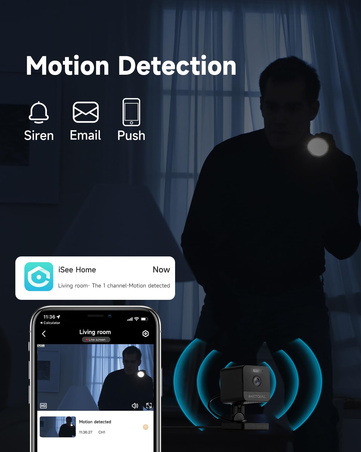 Jaiotlink 1080P 2.4G/5G Indoor Camera, Plug In Cameras For Home Security W/Night Vision, Baby/Elder/Home Cameras Indoor With Pho