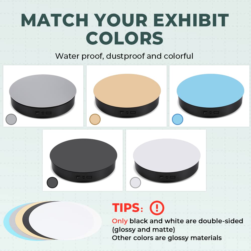 Flyrivergo Photography Turntable 13.7Inch/110Lb, Motorized Rotating Display Stand With Remote Control, 360 Degree Large Display