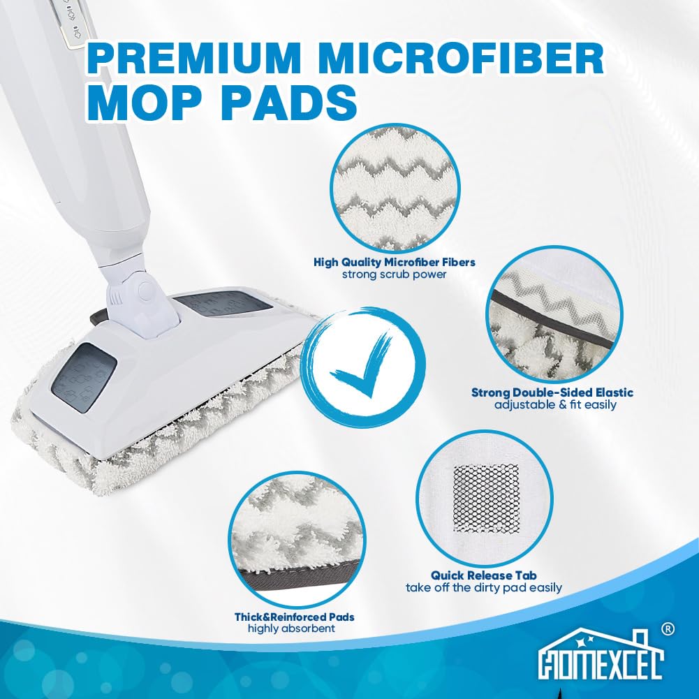 Homexcel Steam Mop Replacement Pads Compatible With Bissell Powerfresh Steam Mop 1940 1806 1440 1544 Series, Model 19402 19404 1
