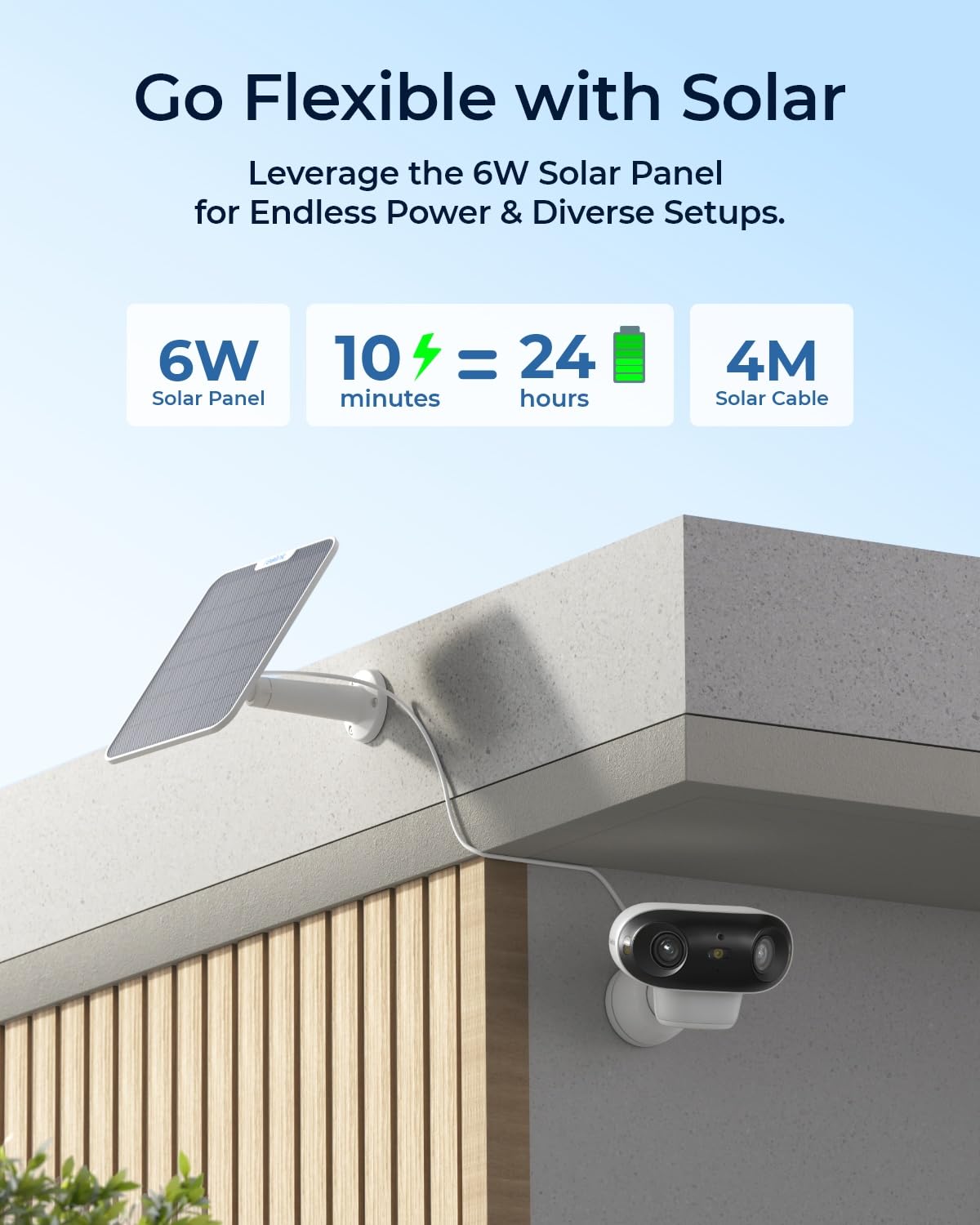 Reolink Argus 4 Pro   4K Solar Security Camera, Colorx Night Vision, 180 Blindspot Free View, Wireless Outdoor Camera With Dual