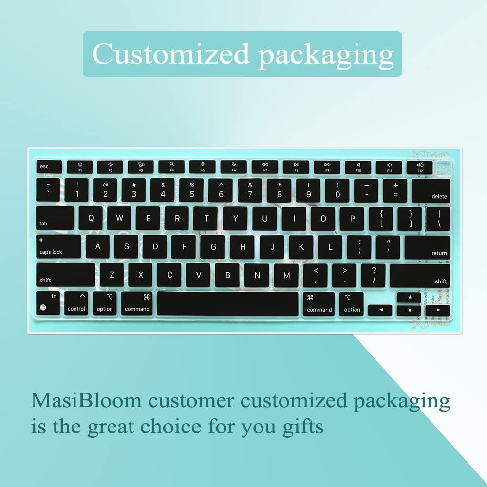 Silicone Keyboard Cover Skin For Macbook Air 13.3 Inch A2337 M1 Released In Nov. 2020 Touch Id & Retina Display Us Layout Ultra