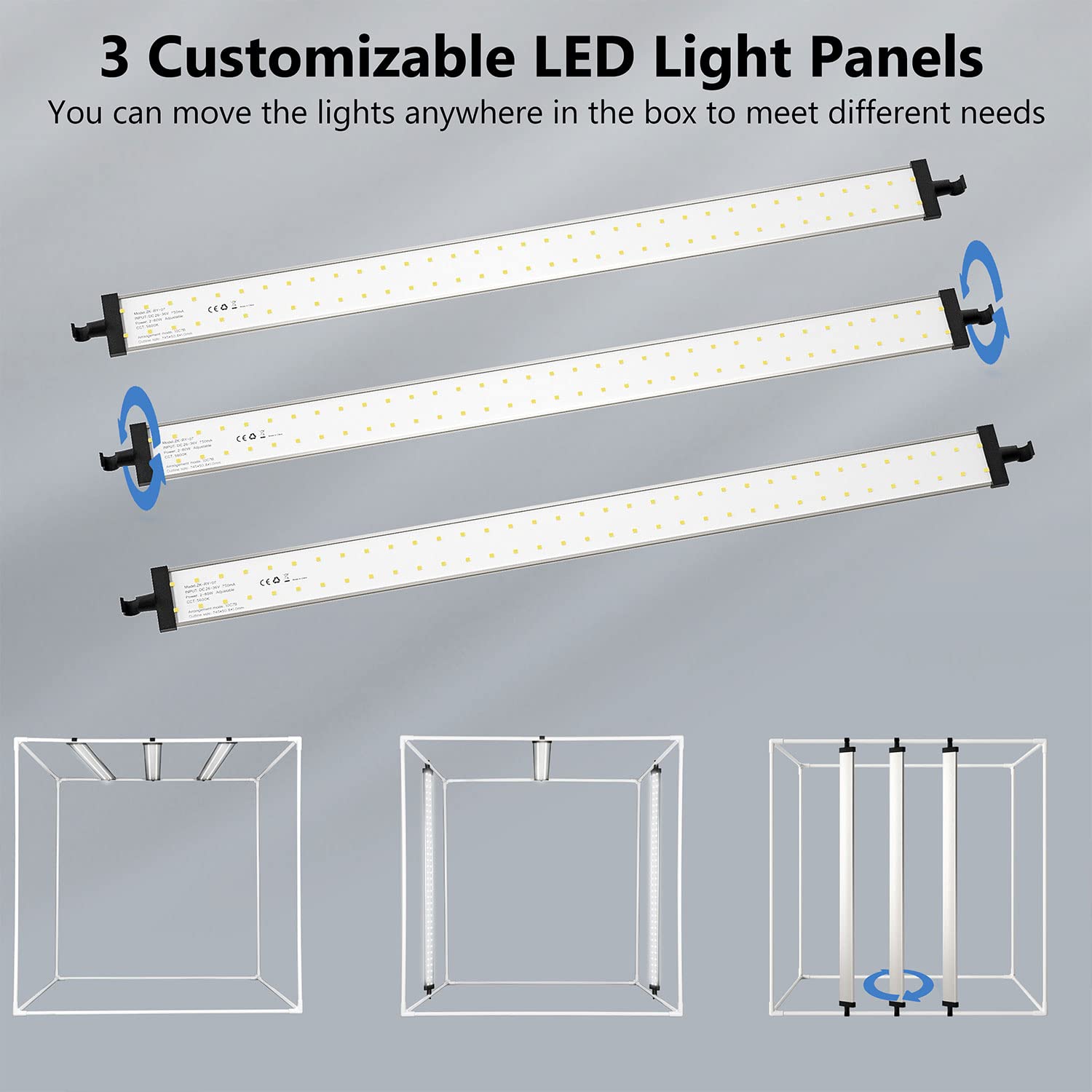 Photo Studio Light Box For Photography: Takerers 32X32 Inch 210 Led Large Lightbox For Product With 3 Stepless Dimming Light Pan