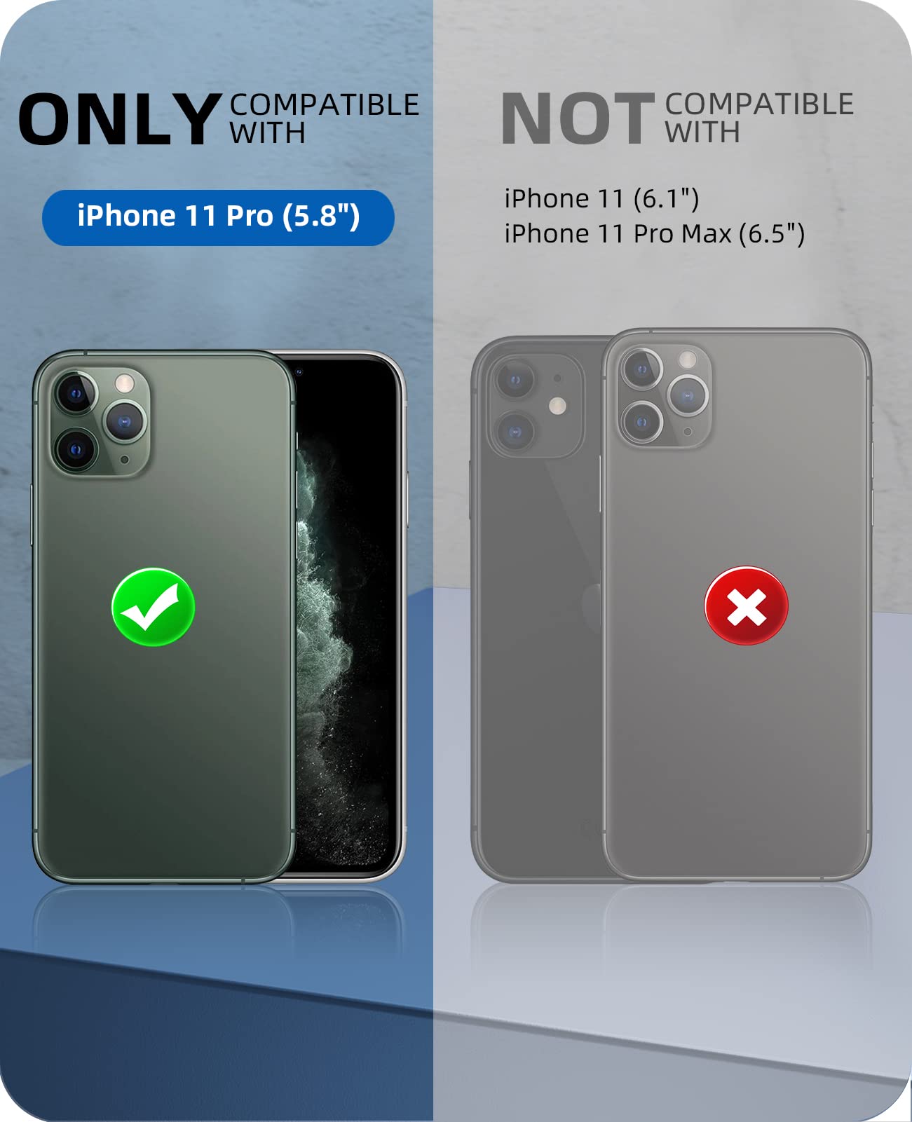 Wifort Iphone 11 Pro Waterproof Case Built In Screen Protector Water Resistant Cover Protective Drop Protection Hard, Shockproof