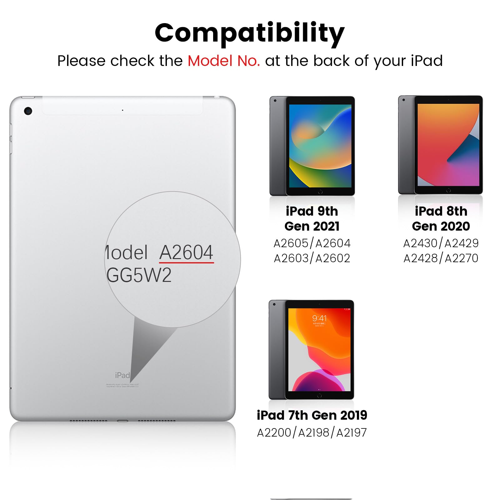 Nillkin Ipad 9Th Generation Keyboard Case With Backlight Detachable Keyboard 10.2'' Ipad With Kickstand Pencil Holder, For Ipad