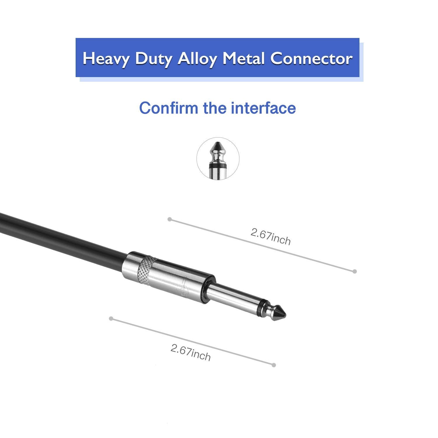 Yuyaokk 2Pack 100 Ft 1/4'' To 1/4'' Speaker Cables, True 12Awg Patch Cords, 1/4 Male Inch Dj/Pa Audio Speaker Cable 12 Gauge Wir