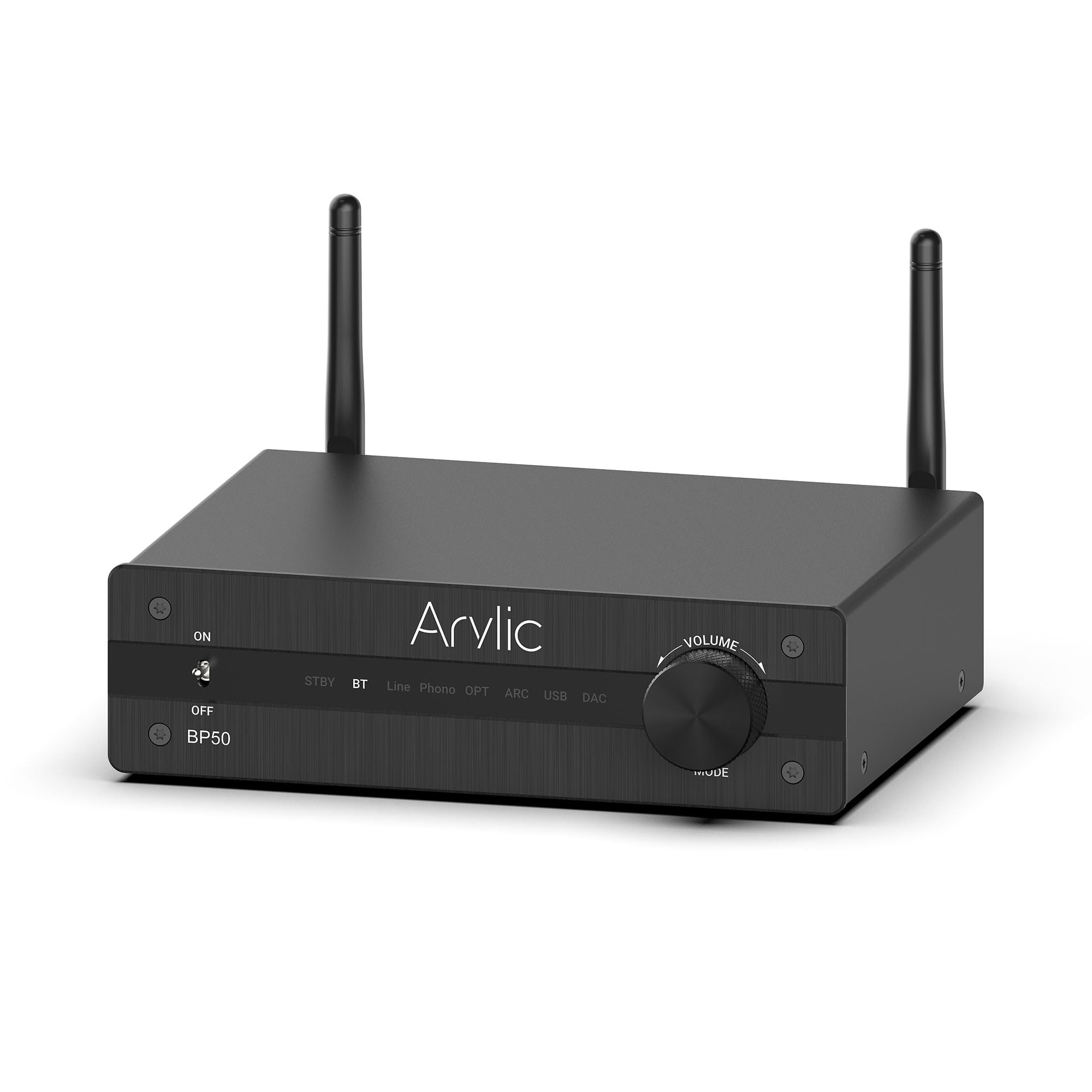 Arylic Bp50 Bluetooth 5.2 Aptx Home Audio Preamplifier With Hdmi Arc, Phono Input And Go Control App Audio Adapter With Dac, Rca