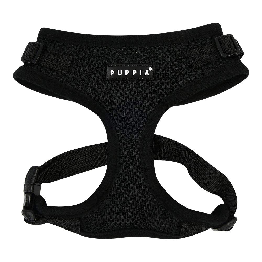 Authentic Puppia Ritefit Harness With Adjustable Neck, Black, Extra Large