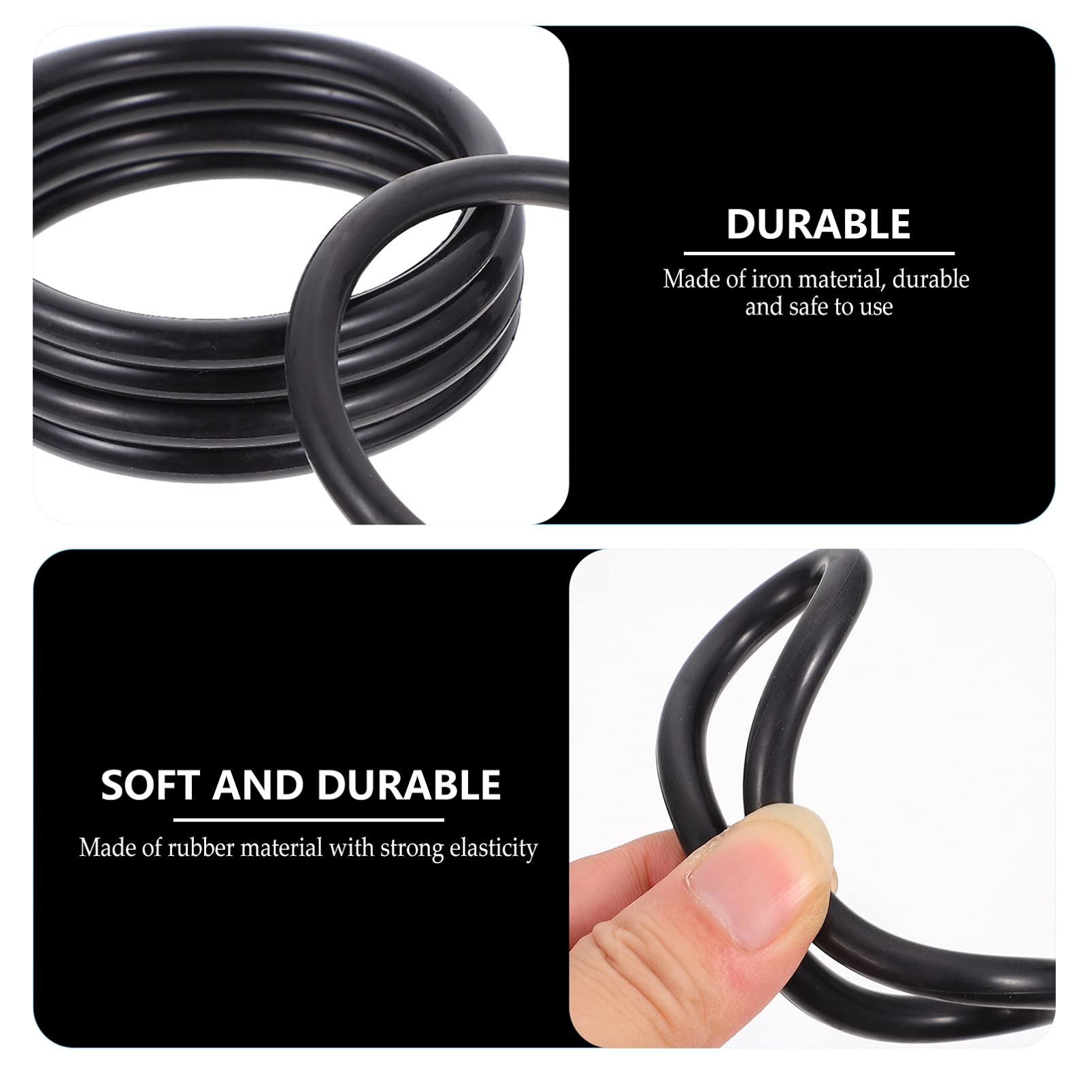 Artibetter 5Pcs Crystal Singing Bowl Silicone Rubber O  Ring Black O Ring Cushion Crystal Quartz Singing Bowls Base Support For