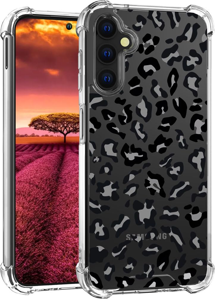 Topgraph Samsung Galaxy S23 Case Leopard Cheetah Cute Clear For Women Girly Designer Girls, Cute Silicone Transparent Phone Case