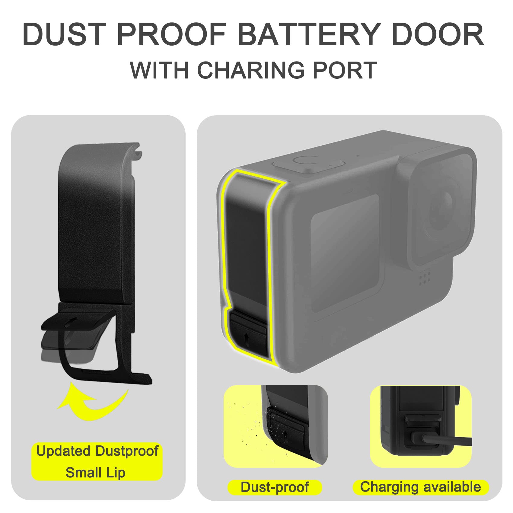 Okfun Accessories Kit For Go Pro Hero12/Hero11/Hero10/Hero9 Black,Carrying Case+Silicone Case With Rubber Lens Cover+Screen Prot