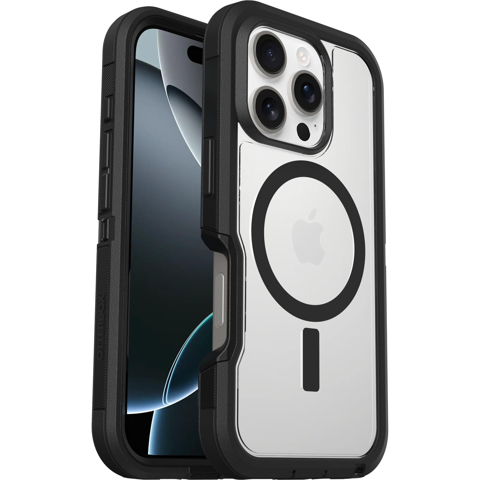Otterbox Iphone 16 Pro Defender Series Xt Clear Case   Dark Side