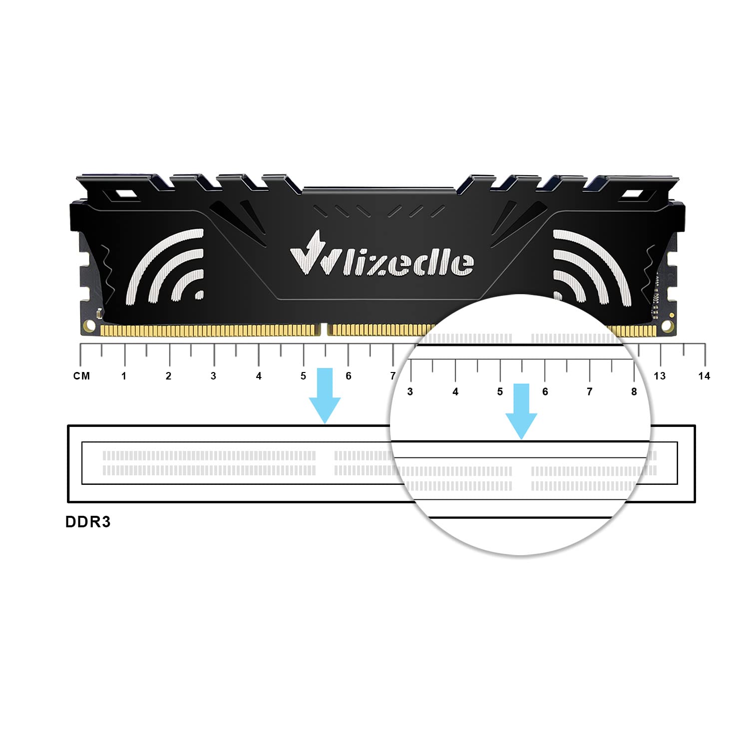 Ddr3 Ram 8Gb 1866Mhz Cl13 Dimm Wlizedle Desktop Memory Pc3 14900 240 Pin 1.5V 2Rx8 Dual Rank Channel Non Ecc Unbuffered Pc Compu