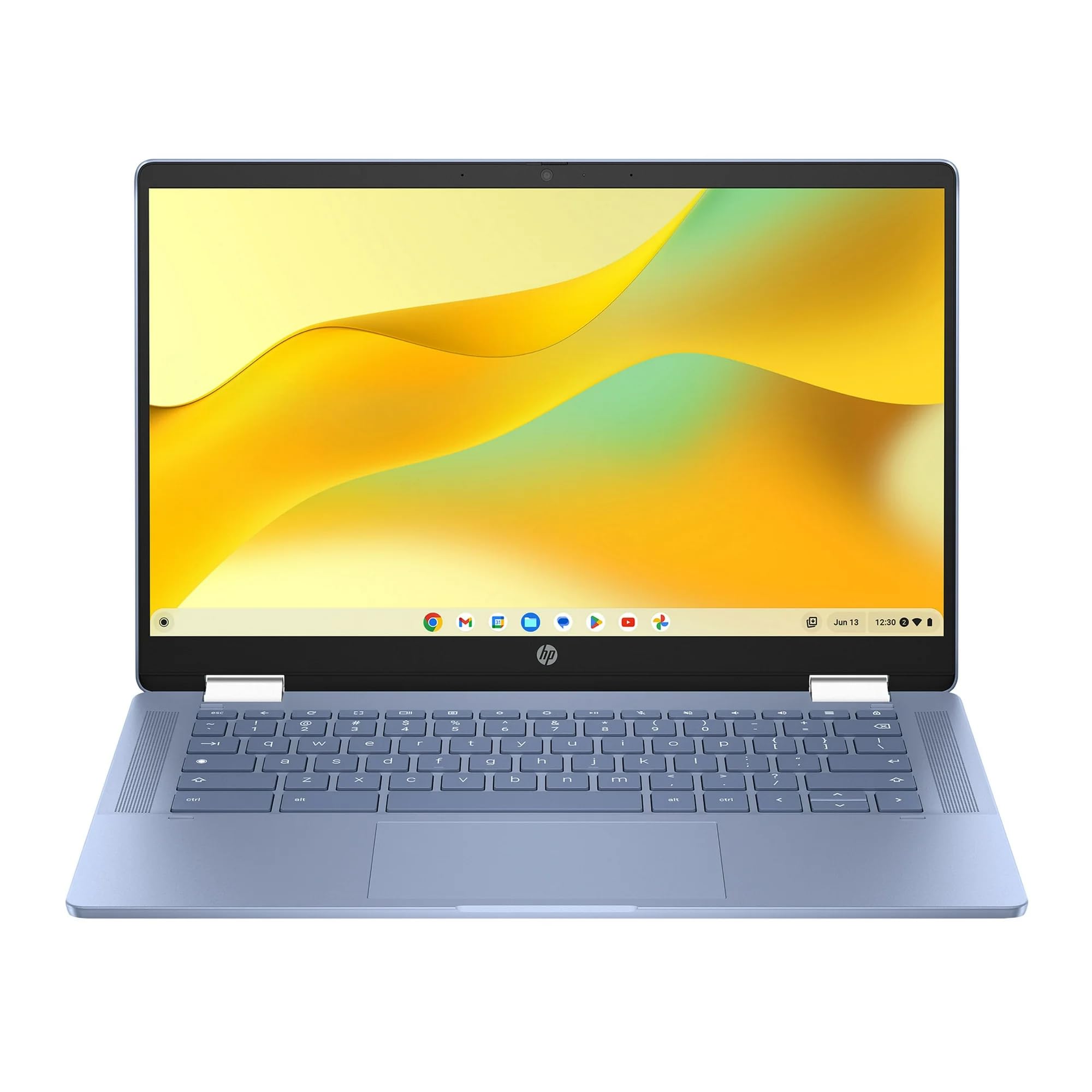 HP Chromebook x360 14 inch FHD IPS Touch 2-in-1 Laptop, Intel Processor N100, 4GB RAM, 64GB eMMC, Chrome OS, Sky Blue, 14b-cd013