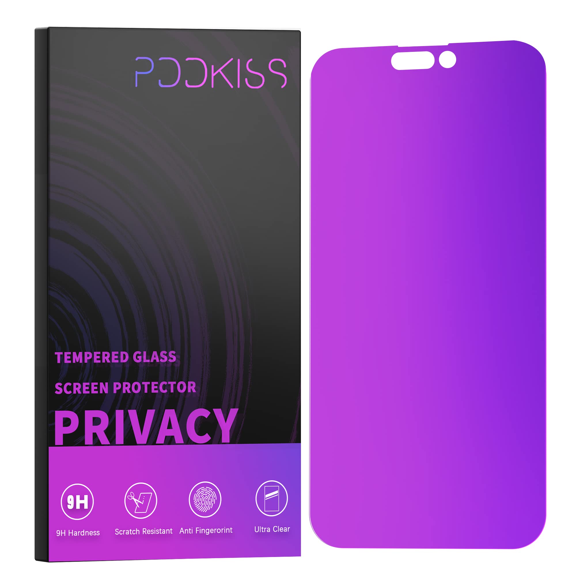 Compatible For Iphone 14 Pro Max Privacy Screen Protector 6.7 Inch Display, Gradient Colorful Anti Spy Anti Blue Light Hd Screen