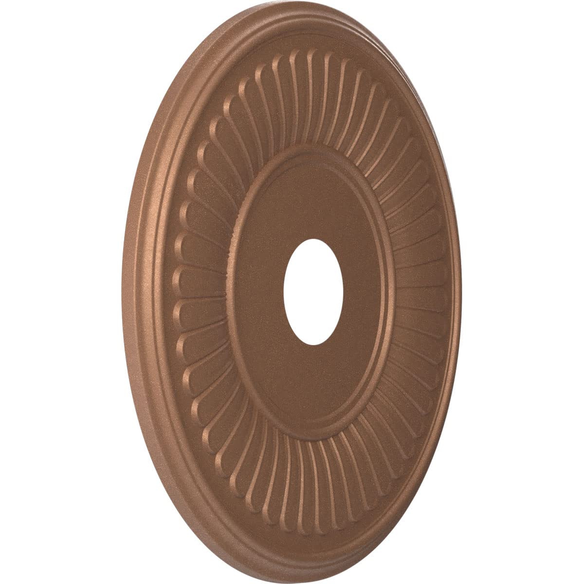 Ekena Millwork 19Od X 3 1/2Id X 1P Berkshire Thermoformed Pvc Ceiling Medallion (Fits Canopies Up To 8 3/8), Aged Copper