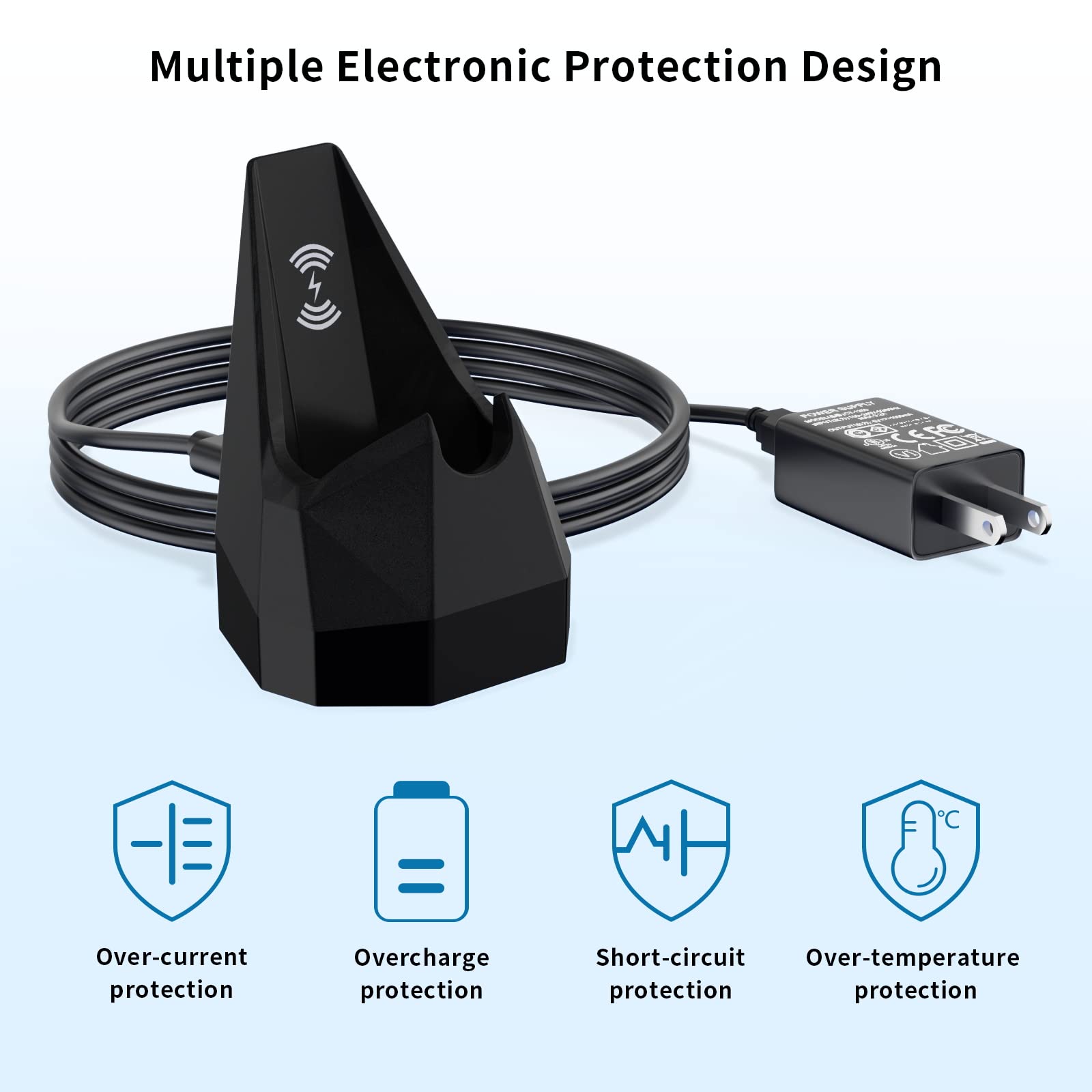 Replacement Manscaped 4.0 Charging Dock With Ac Adapter, Manscaped Wireless Charging Dock, Fit For Manscaped The Lawn Mower 4.0