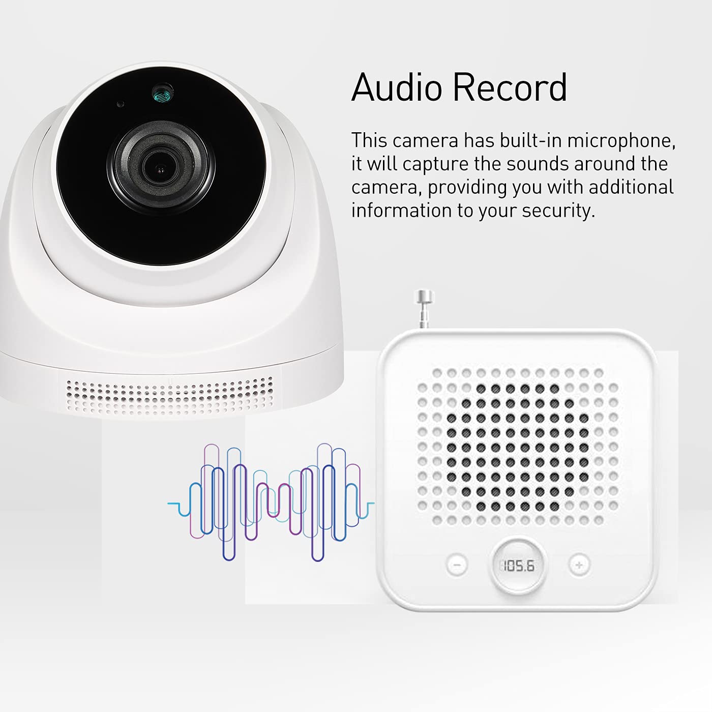 Revotech Hd 3Mp Indoor Poe Ip Camera With Audio, Dome Security Camera 3 Array Led Ir Night Vision P2P Remote View Cctv Cam H.265